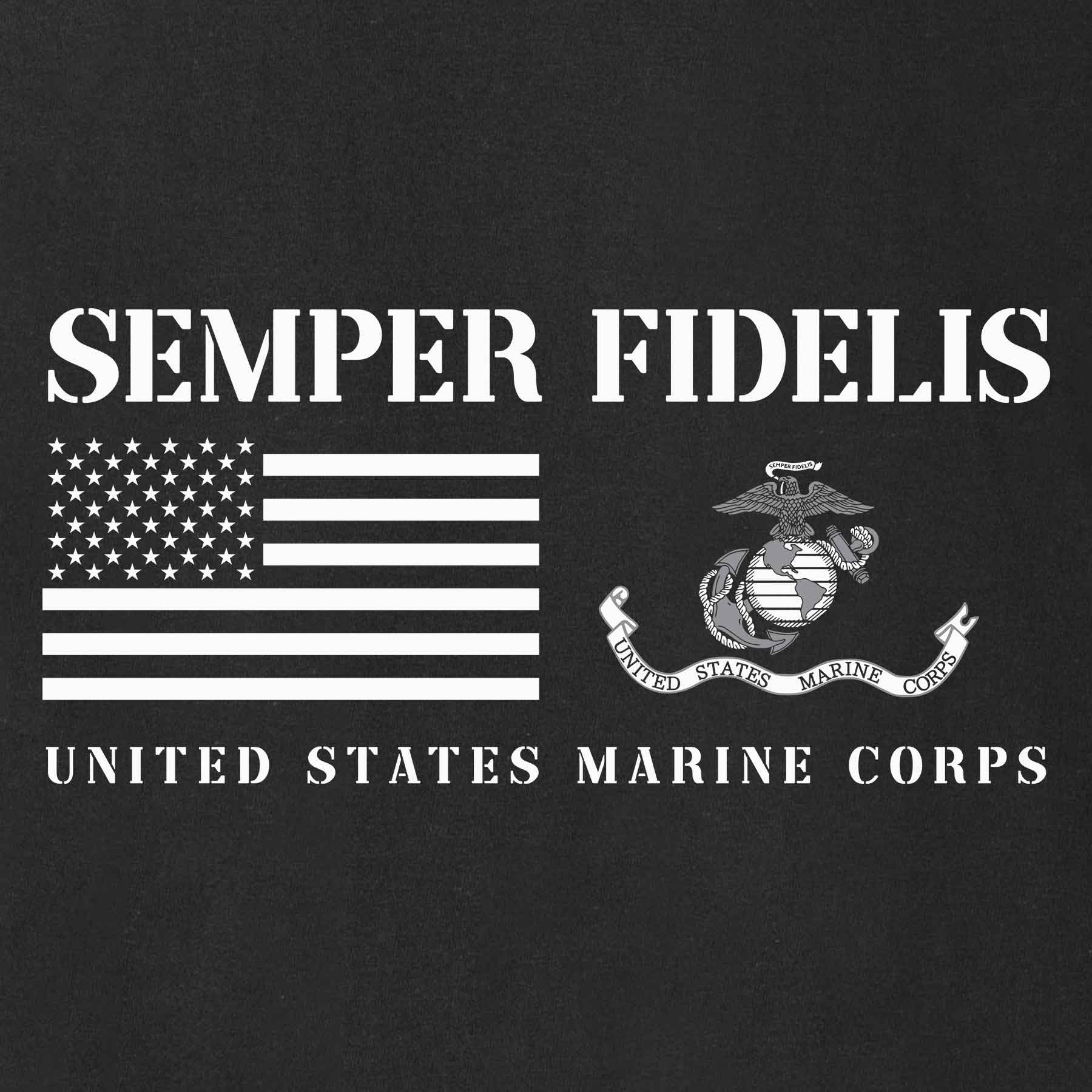 Semper Fidelis USA and USMC Flag T-shirt - Image 3