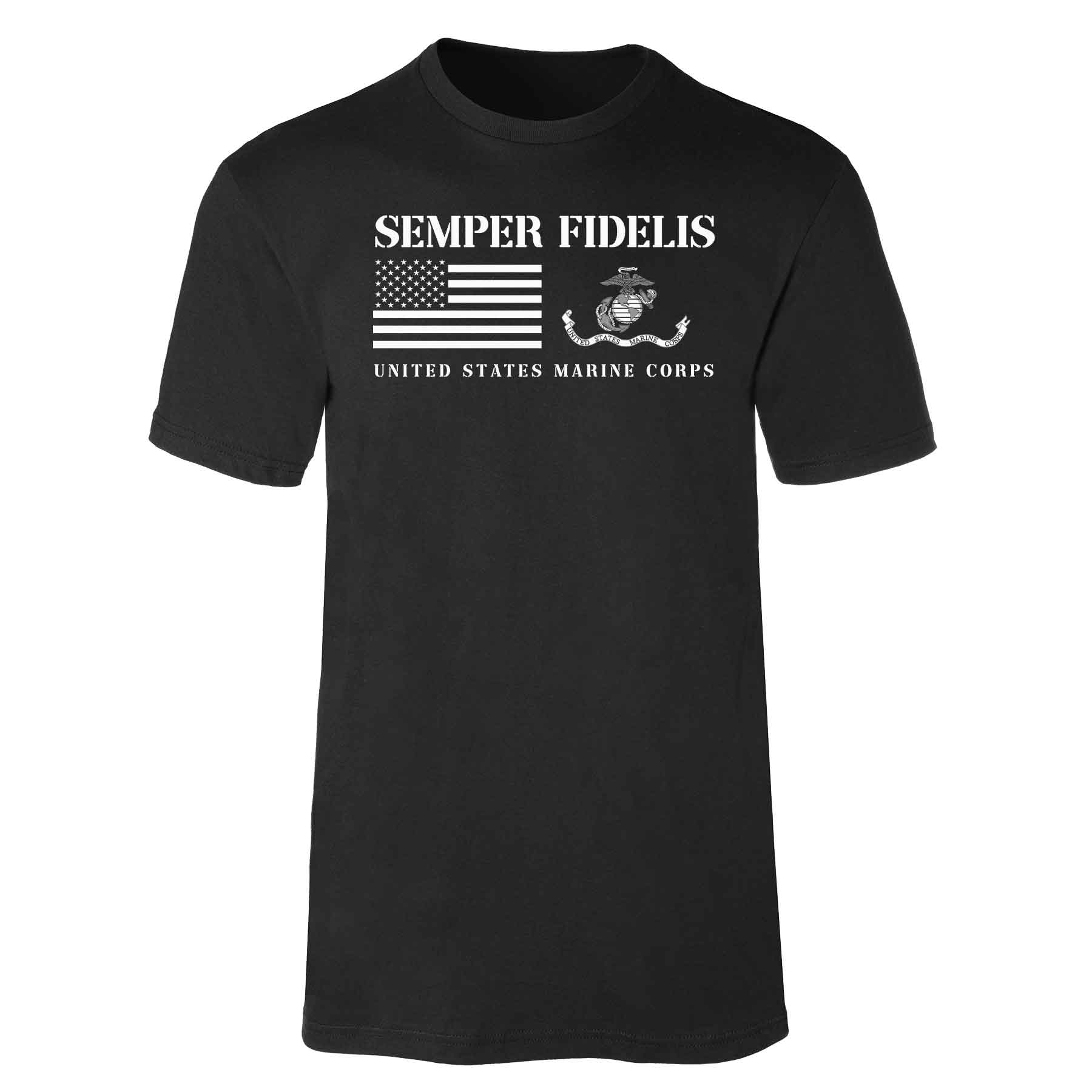 Semper Fidelis USA and USMC Flag T-shirt - Image 4