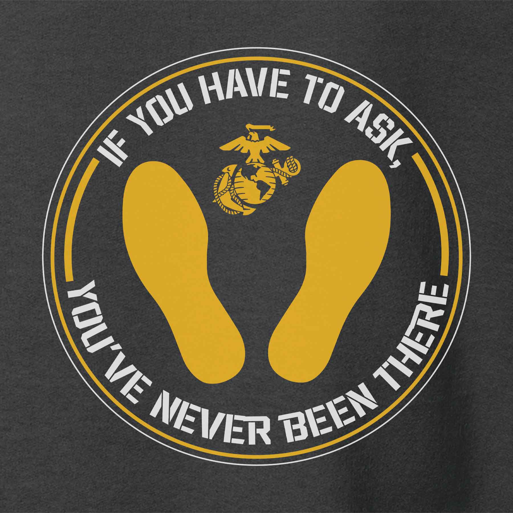 USMC Yellow Footprints Hoodie - Image 5