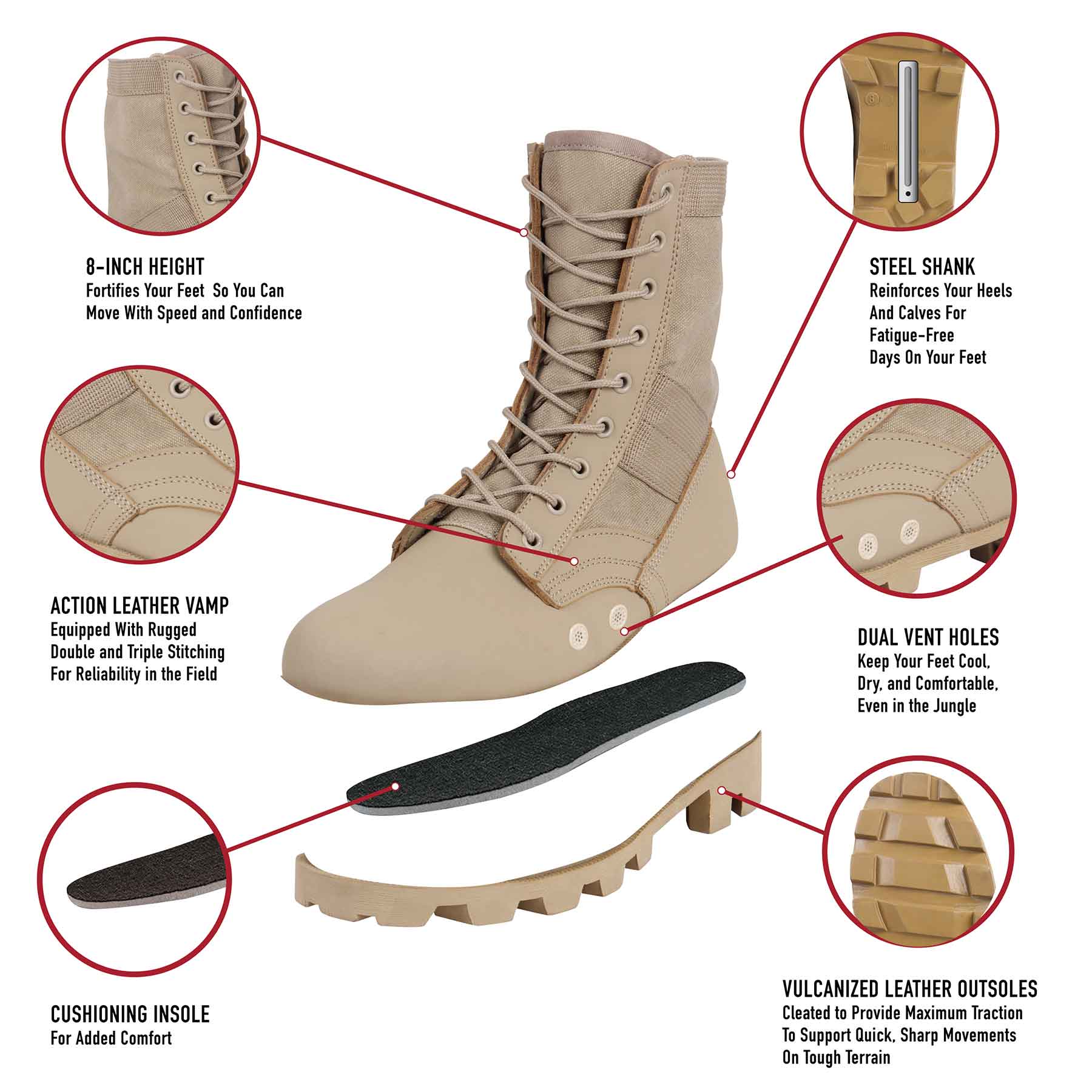 Ultra Force Black Jungle Boots - Image 5