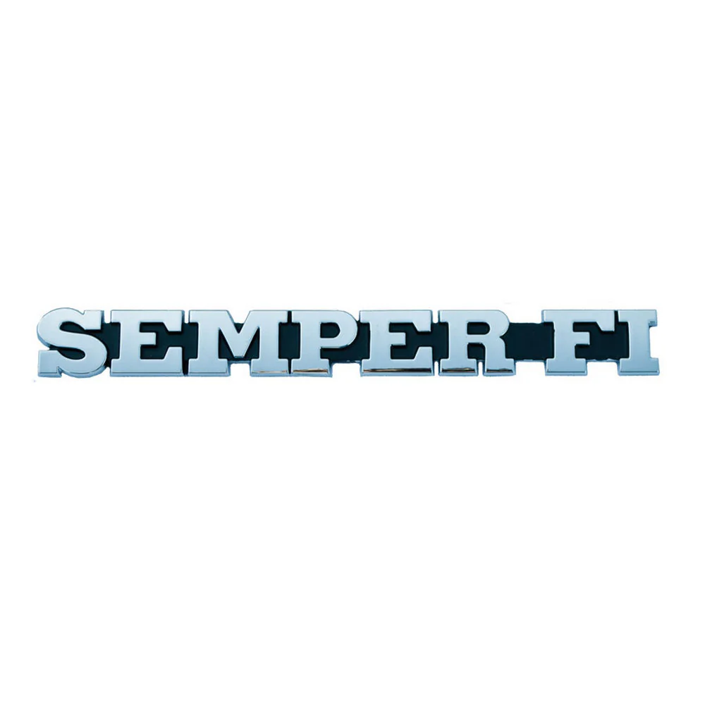 Semper Fi Chrome Auto Emblem