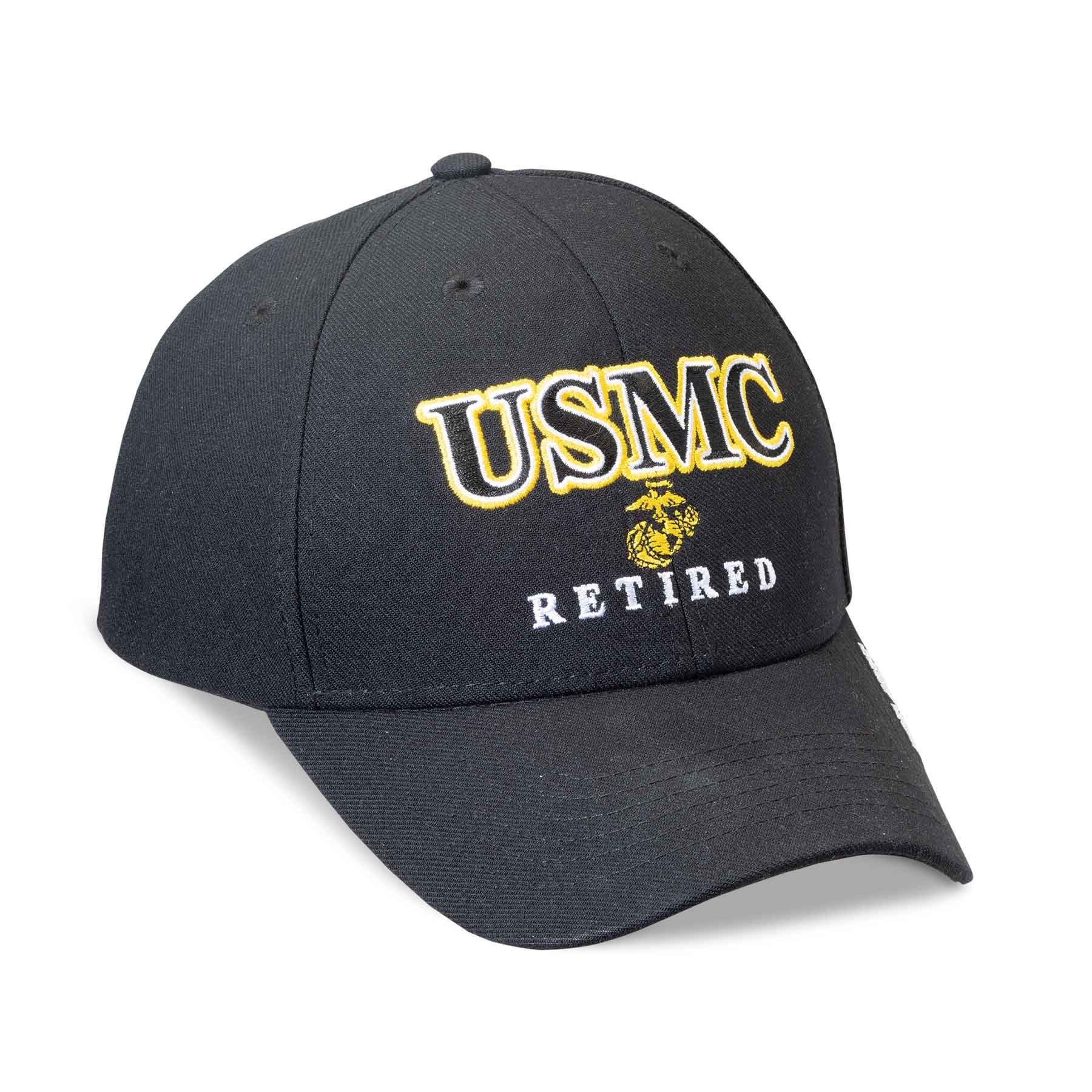 USMC Retired Hat- Personalized- Black - Image 4