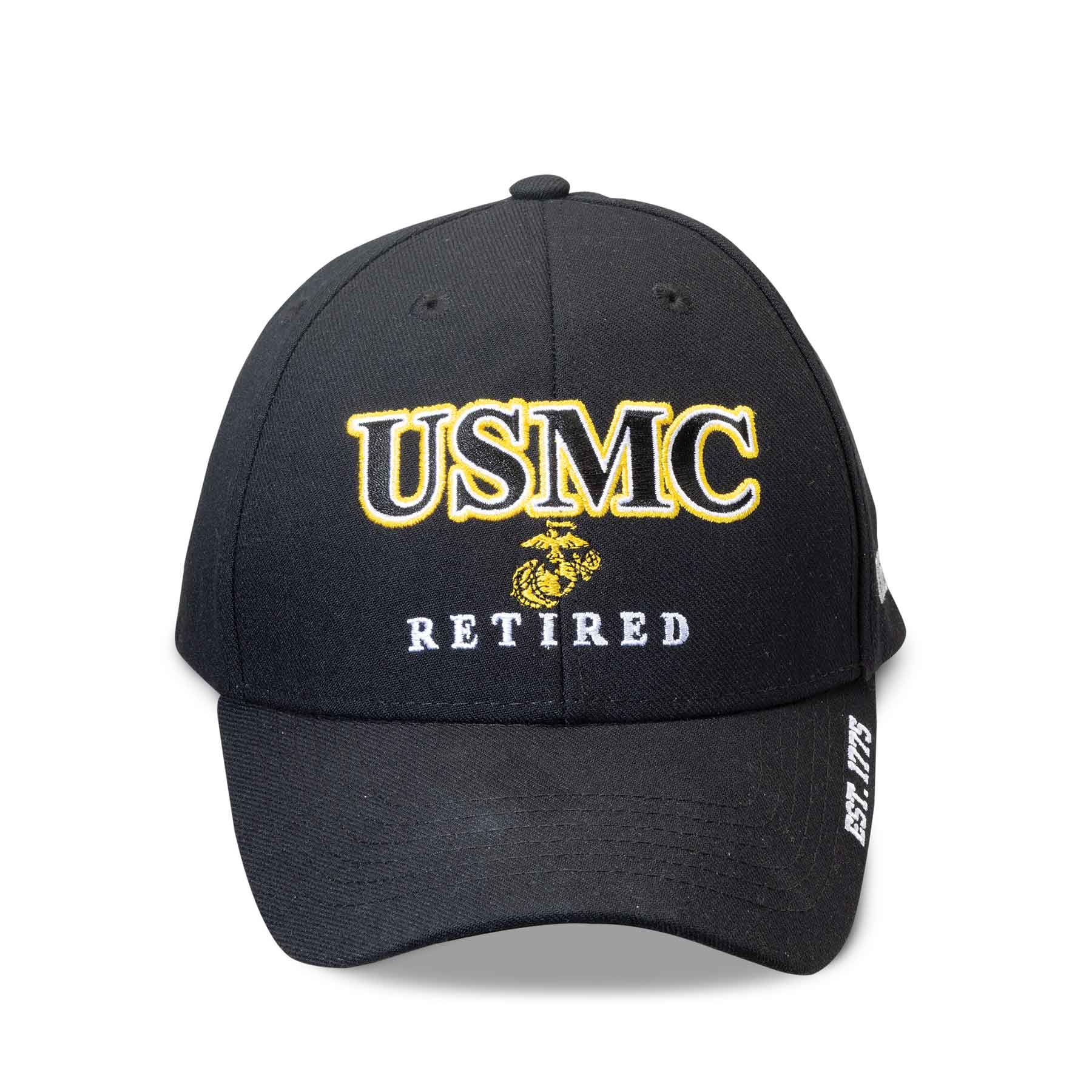 USMC Retired Hat- Personalized- Black - Image 7