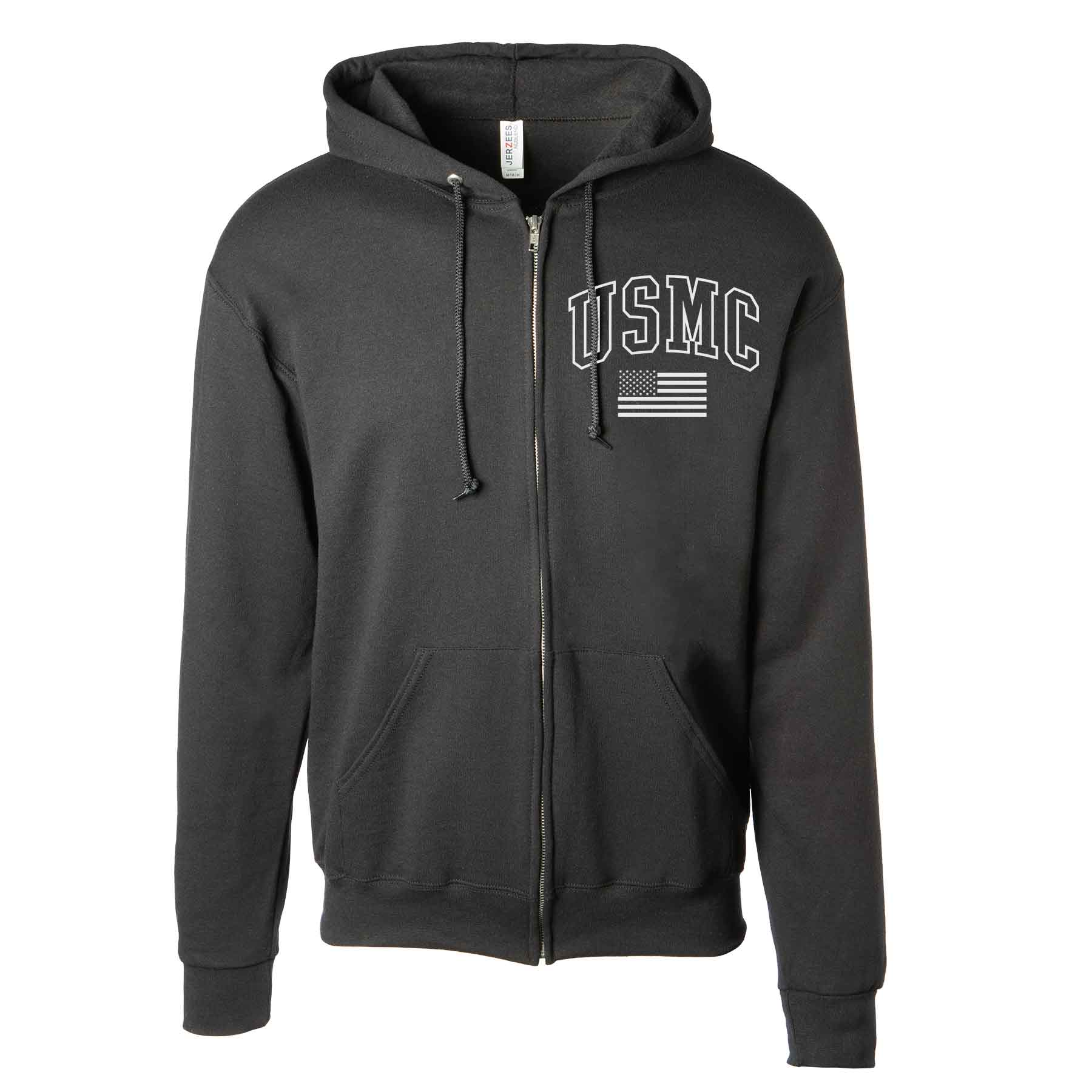 USMC American Flag Full-Zip Hoodie