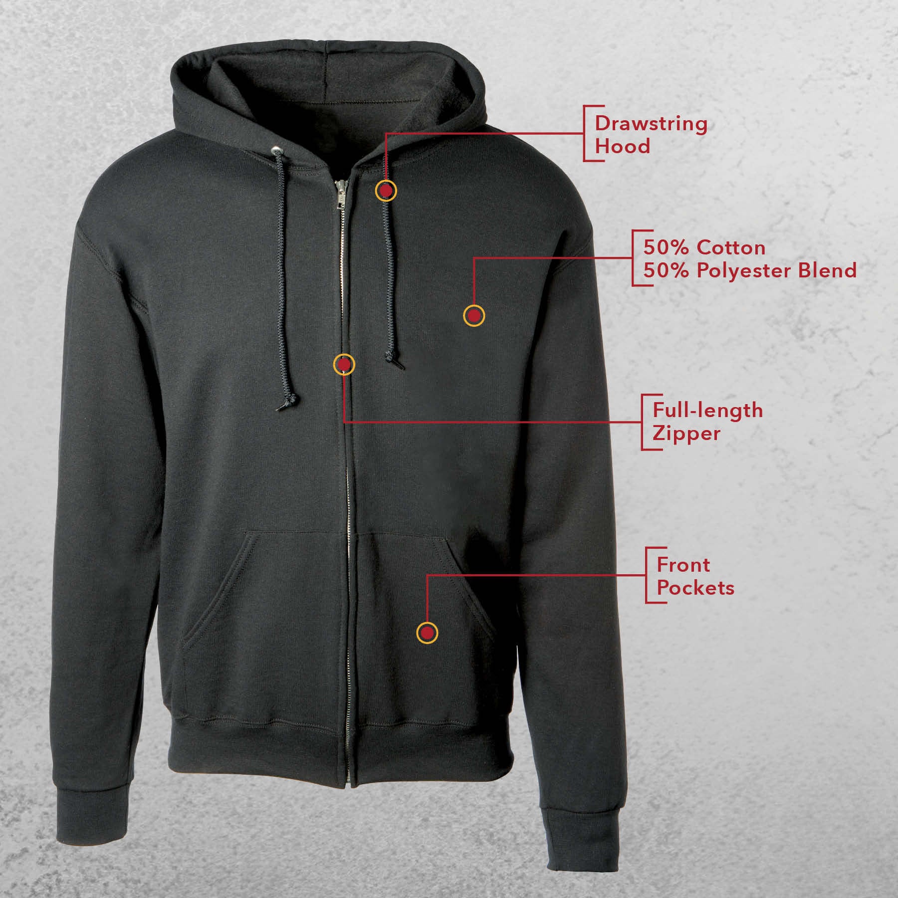 USMC American Flag Full-Zip Hoodie - Image 6