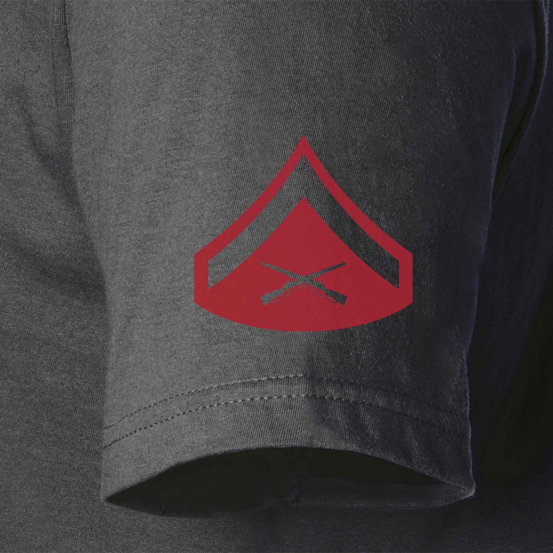 USMC Personalized Conflict and Rank T-shirt - Left Chest - Image 11