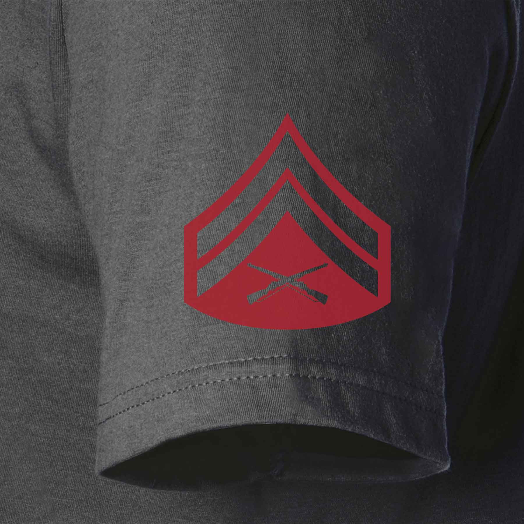 USMC Personalized Conflict and Rank T-shirt - Left Chest - Image 14