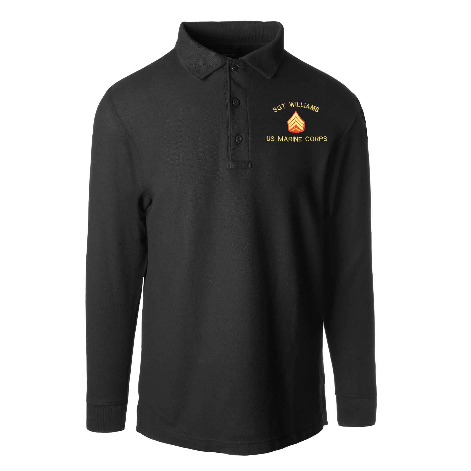 USMC Choose Your Design Tru-Spec® Long Sleeve Golf Shirt - Image 7