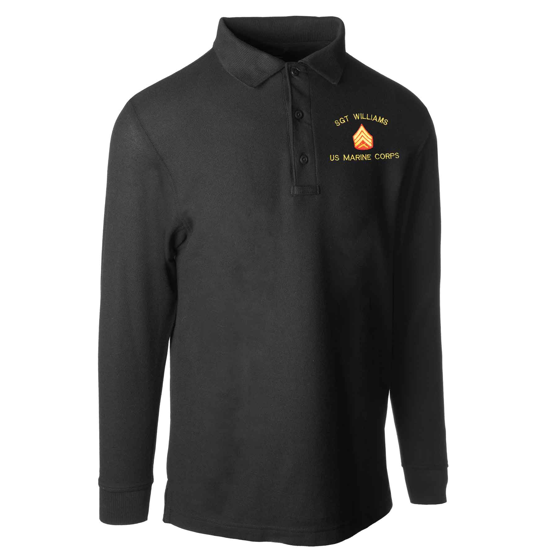 USMC Choose Your Design Tru-Spec® Long Sleeve Golf Shirt - Image 8