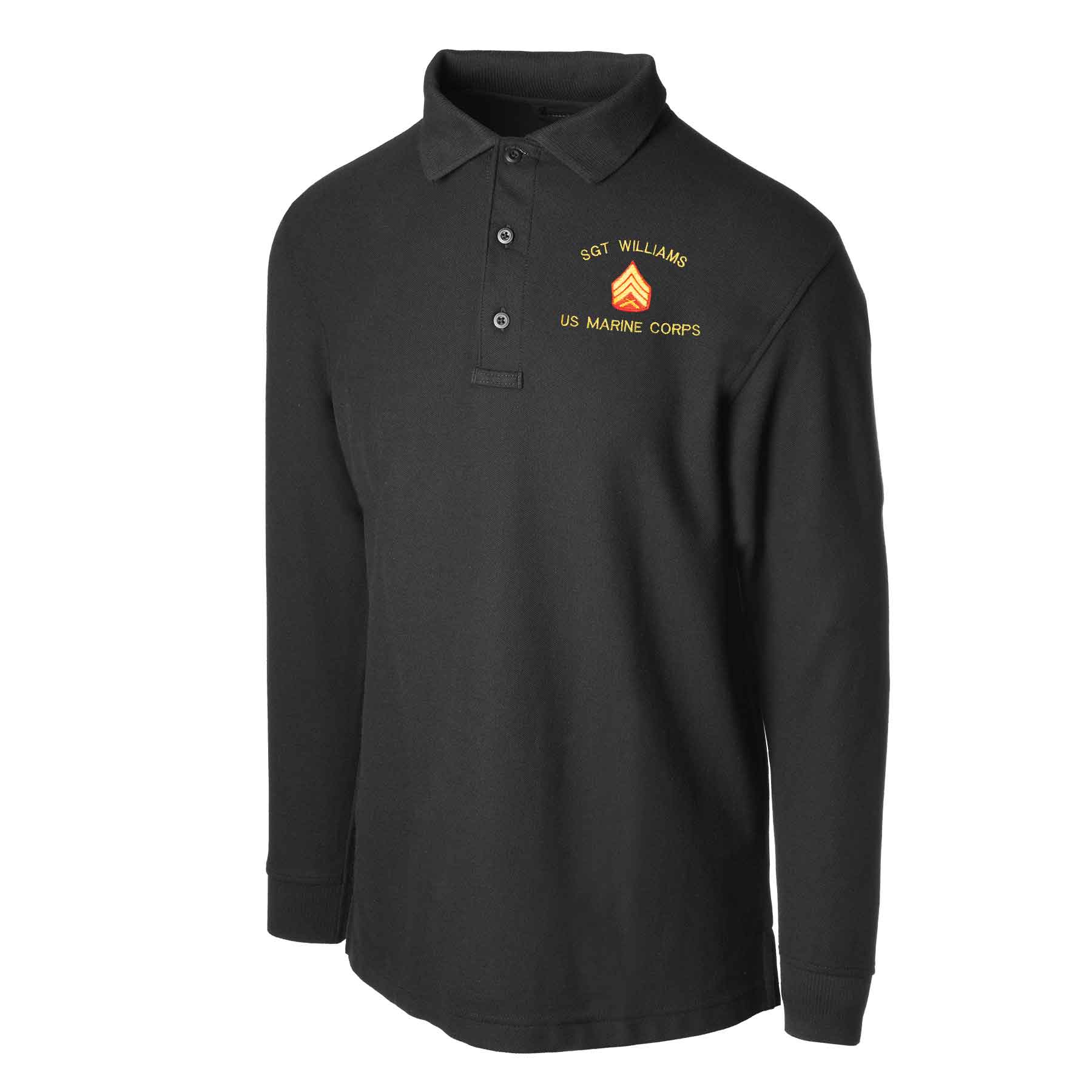 USMC Choose Your Design Tru-Spec® Long Sleeve Golf Shirt - Image 9