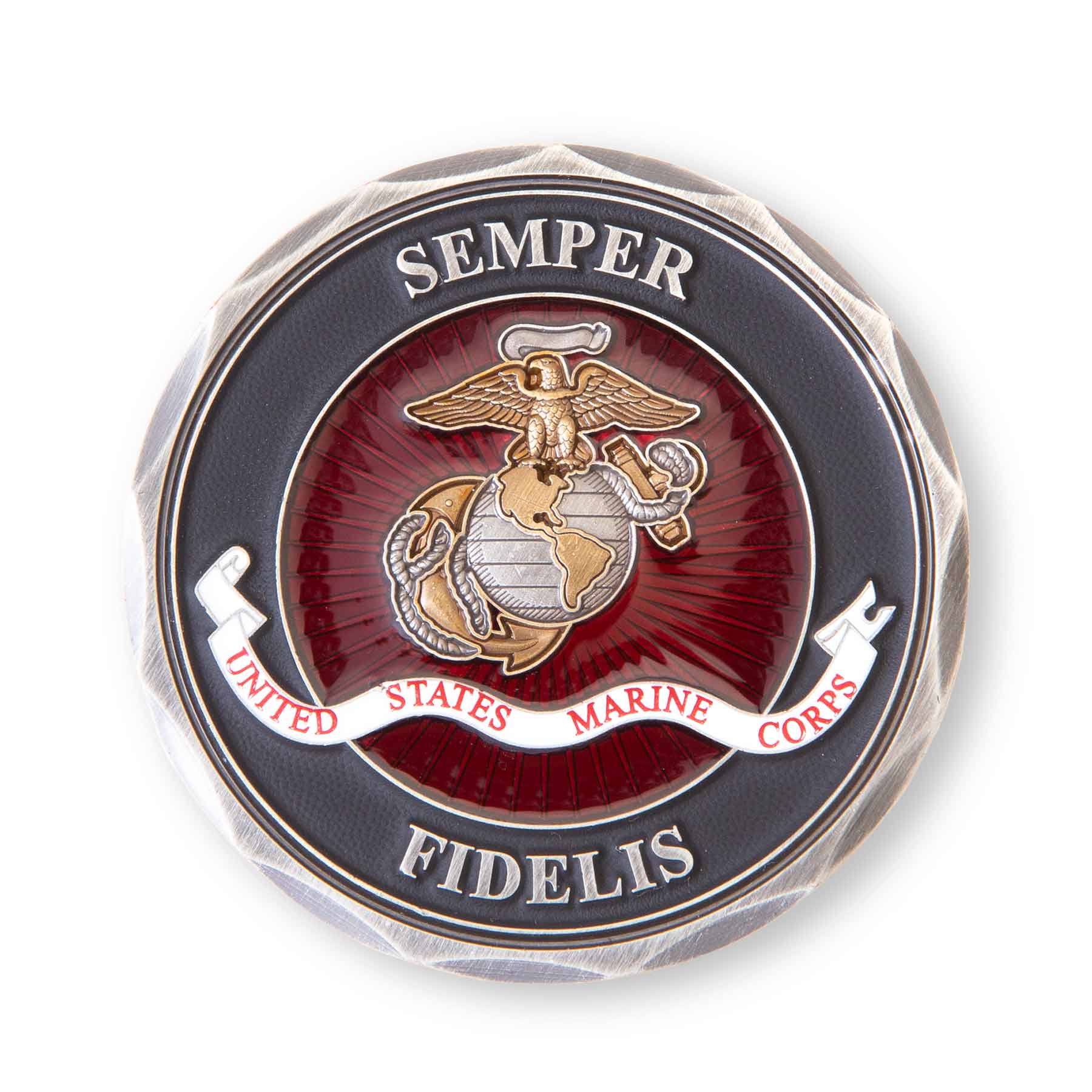 USMC Crossed Sabers Challenge Coin - Image 3