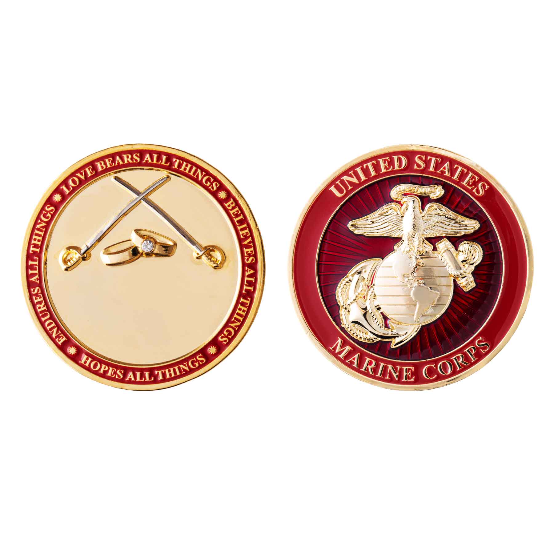 USMC Marine Wedding Engravable Coin - Image 5