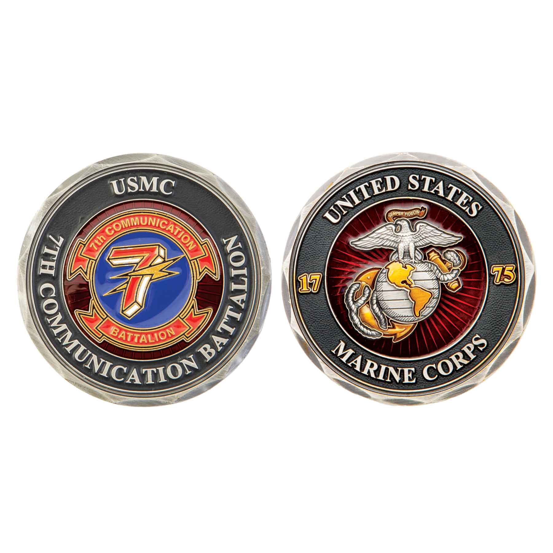 7th Communication Battalion Patch Challenge Coin
