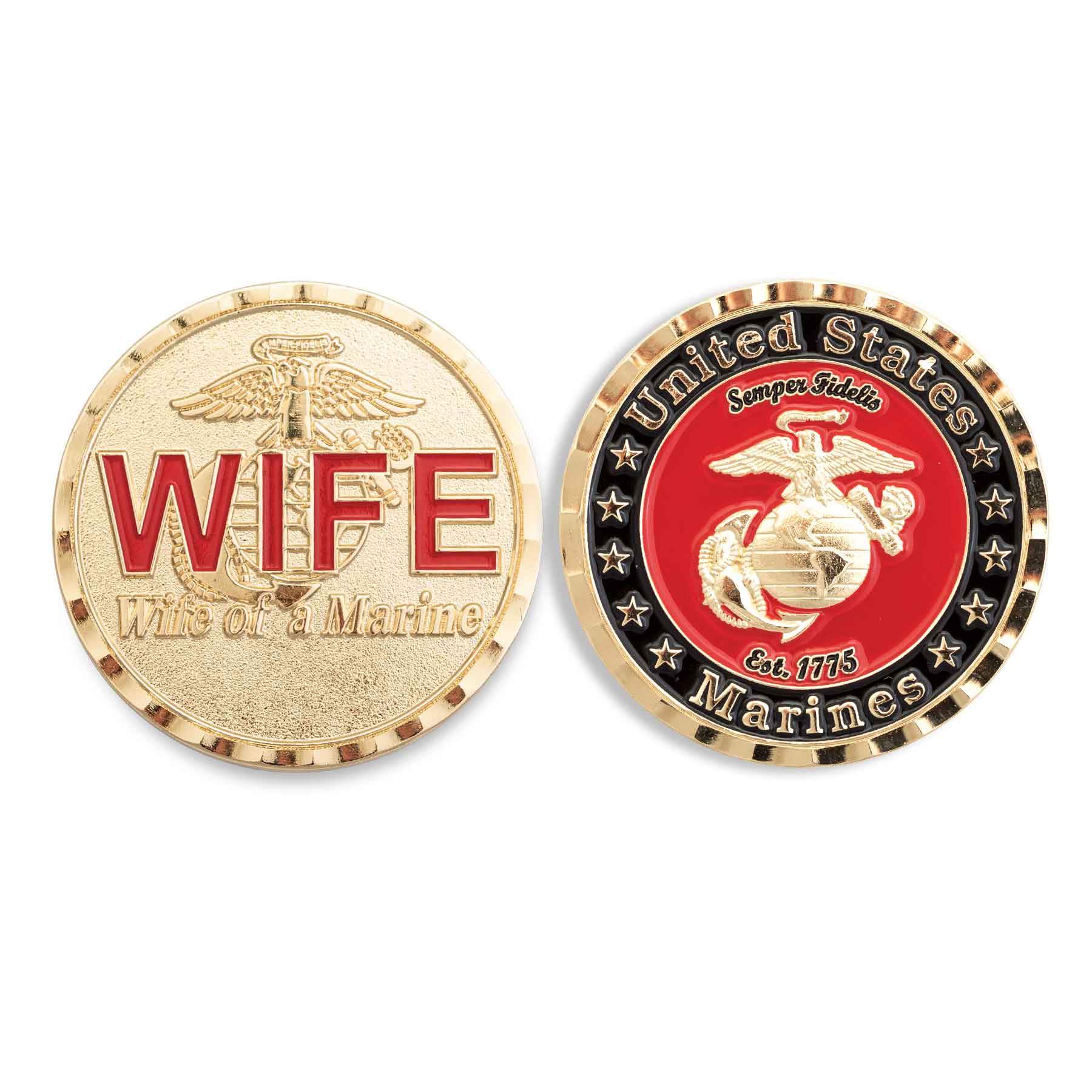 Wife of a Marine Challenge Coin