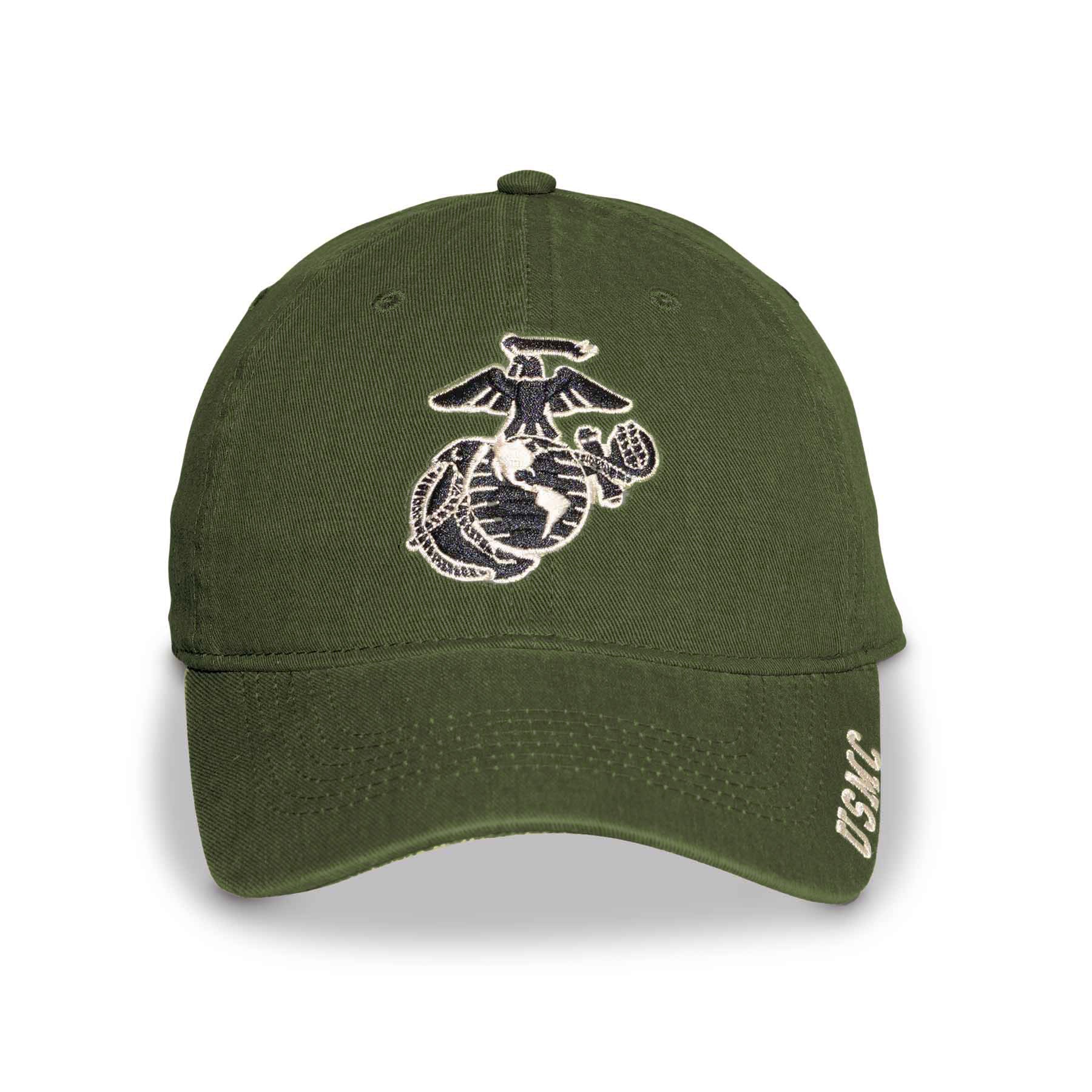 Eagle, Globe, and Anchor USMC Hat – OD Green - Image 6