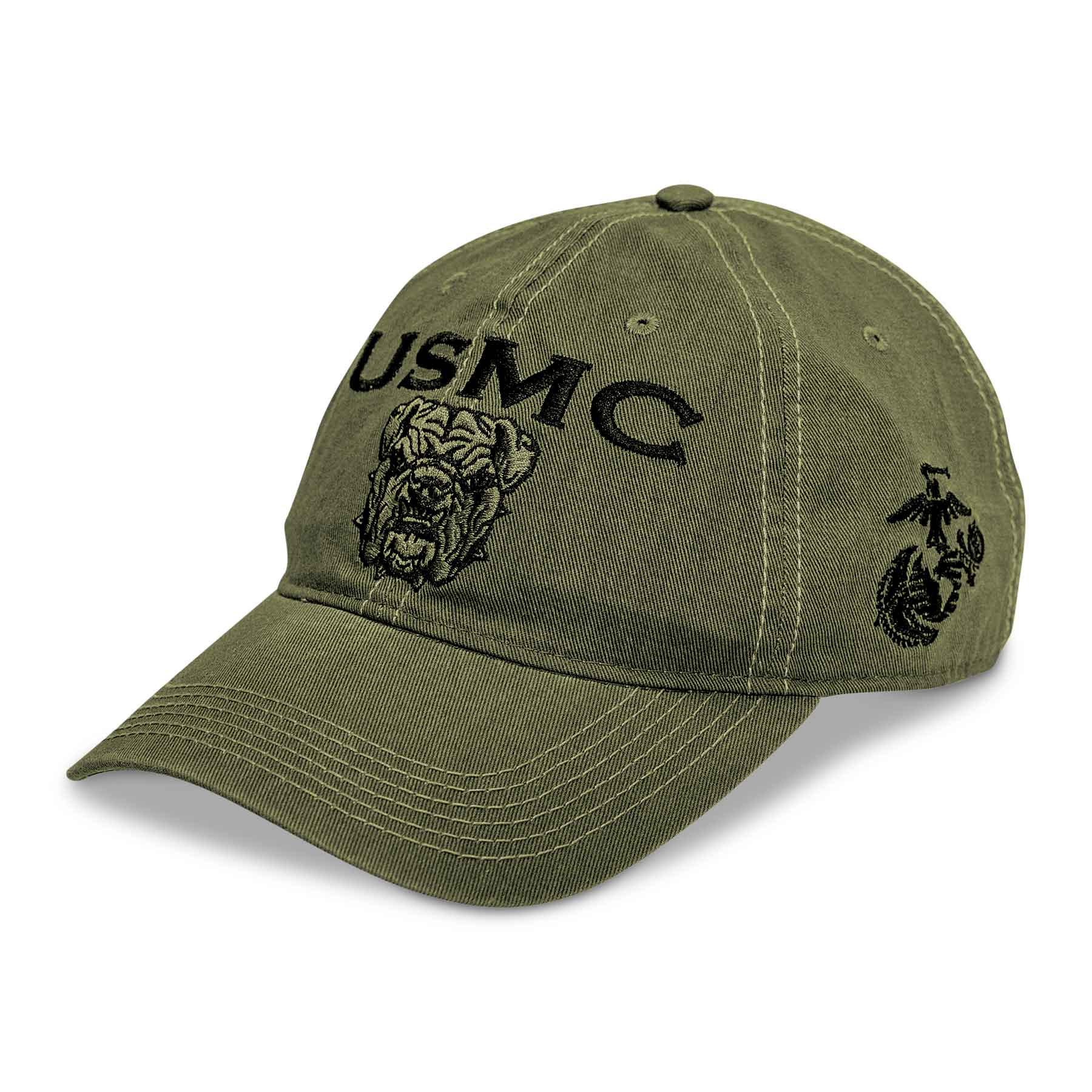 USMC Bulldog Hat – OD Green - Image 8