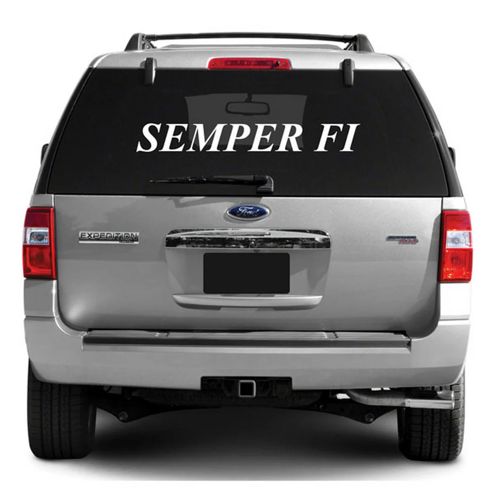 Semper Fi Vinyl Auto Decal - A - Image 2