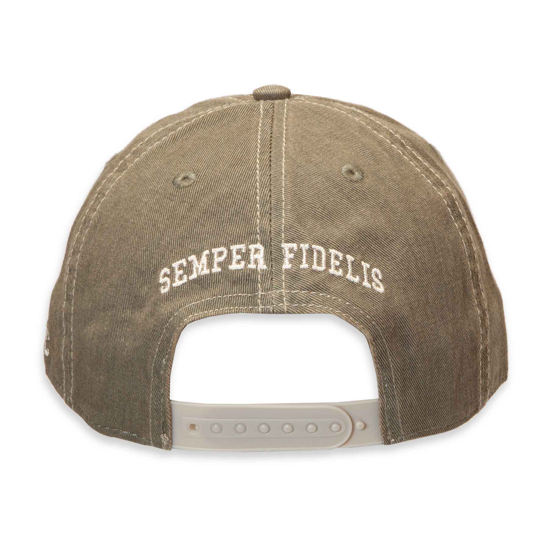 Eagle, Globe, and Anchor Flag Hat – OD green and Brown - Image 2