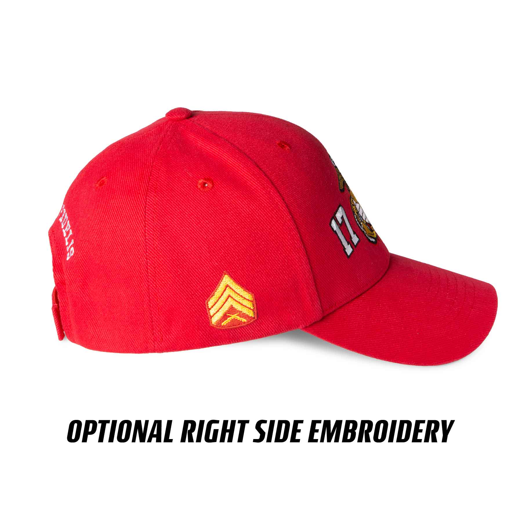 USMC 1775 Choose Your Rank Hat - Red - Image 5