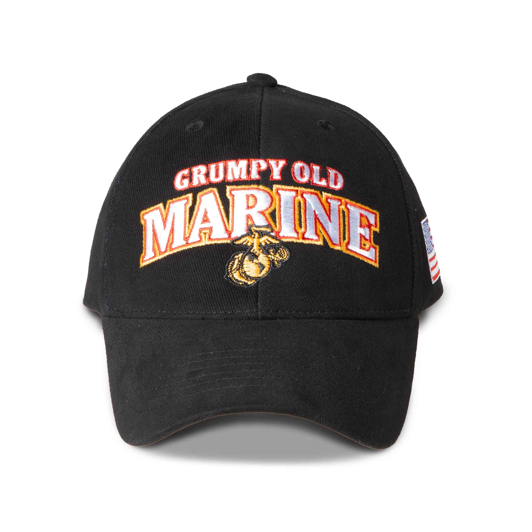 Grumpy Old Marine Choose Your Rank/Logo Hat- Black - Image 10