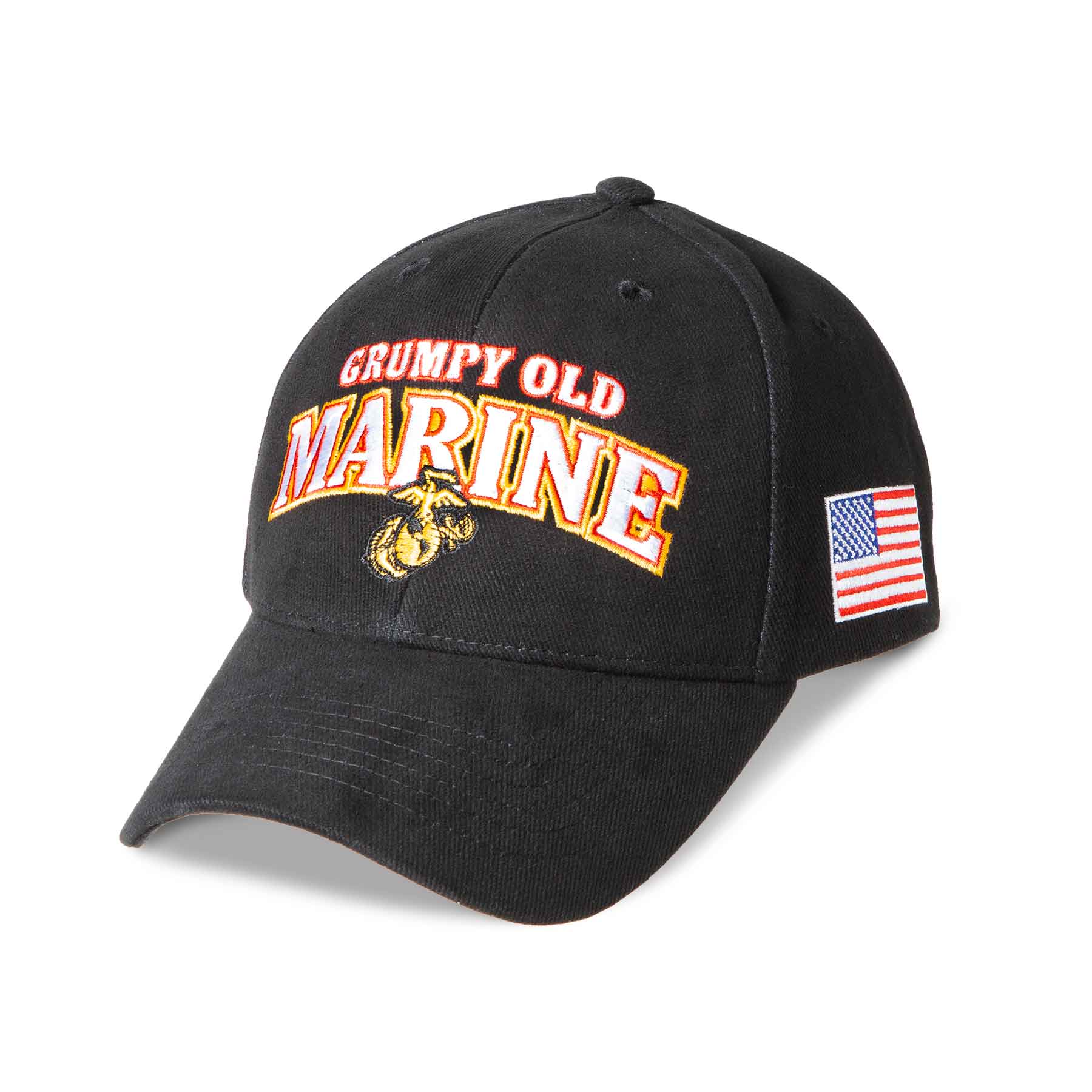 Grumpy Old Marine Choose Your Rank/Logo Hat- Black - Image 12
