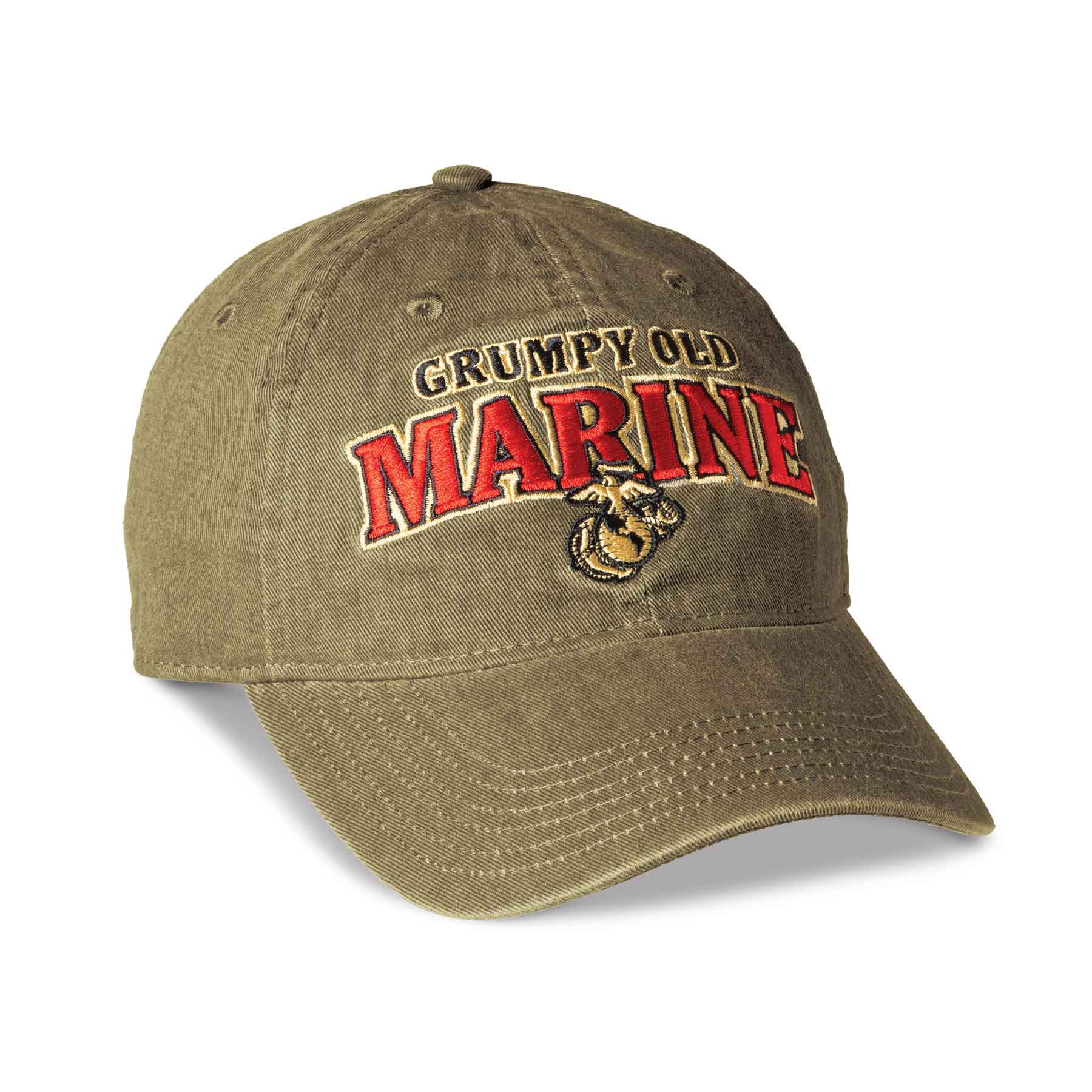 Grumpy Old Marine Hat- OD Green - Image 3