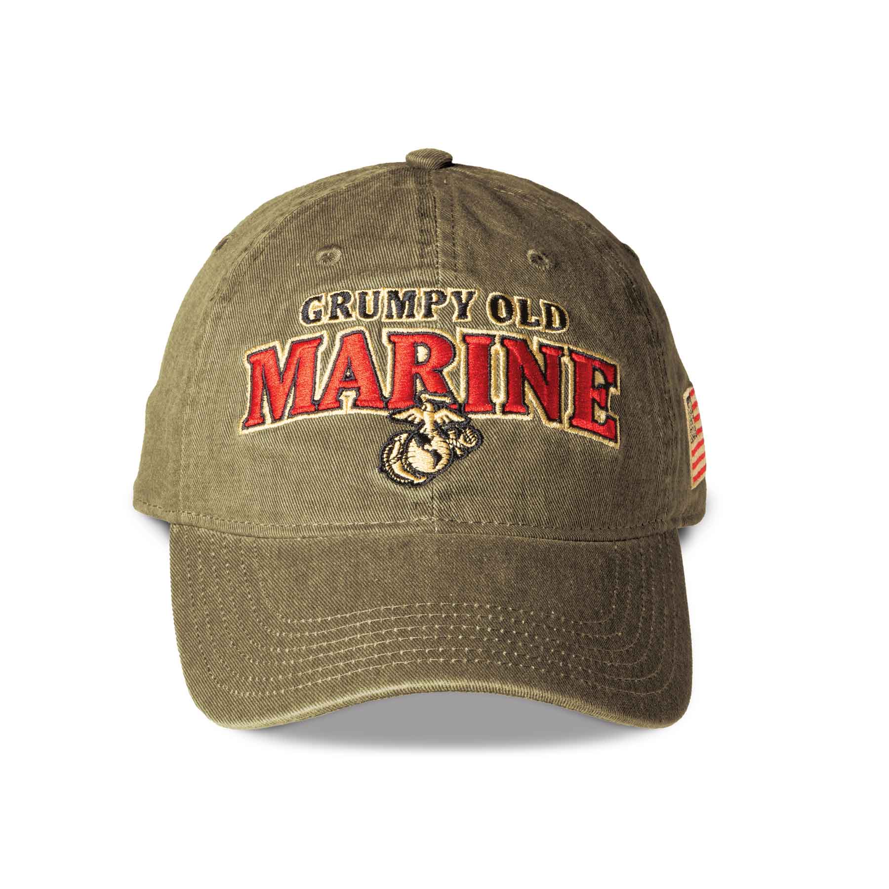 Grumpy Old Marine Hat- OD Green - Image 4