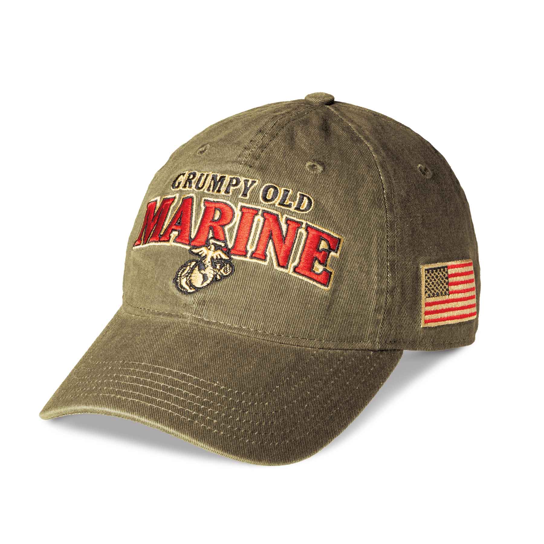 Grumpy Old Marine Hat- OD Green - Image 7