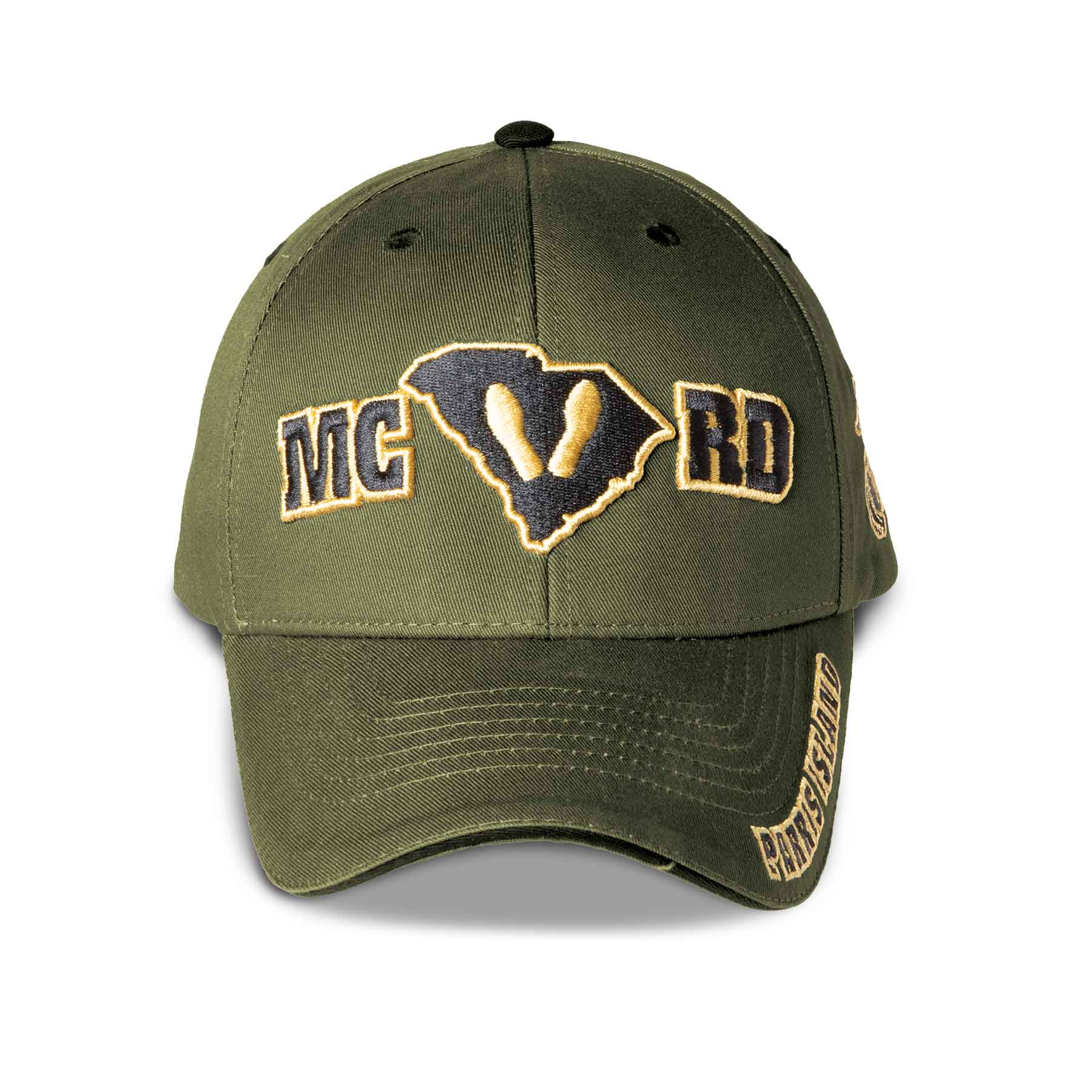 MCRD Parris Island Choose Your Rank/Logo Hat in OD Green - Image 3