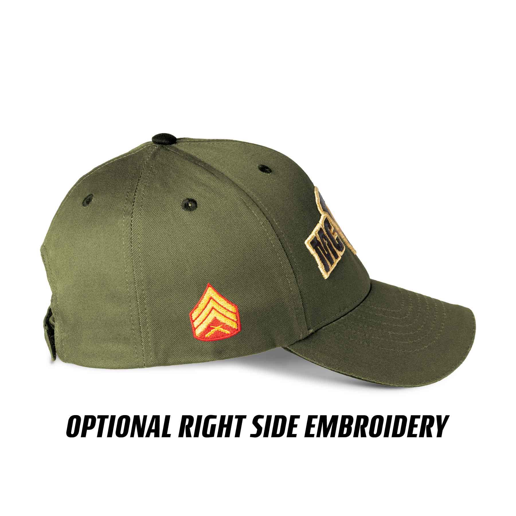 MCRD Parris Island Choose Your Rank/Logo Hat in OD Green - Image 7