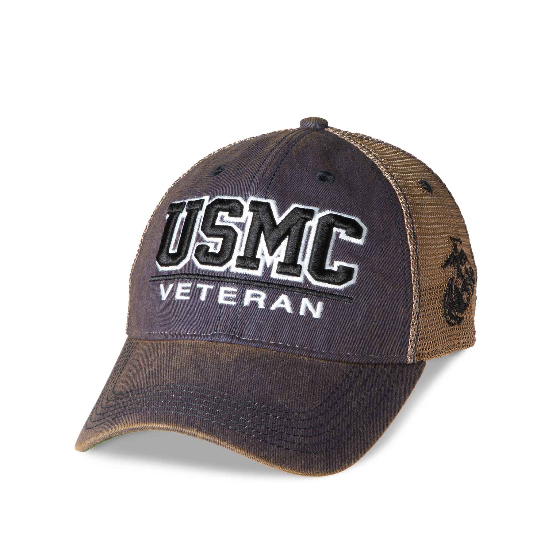 USMC Veteran Mesh Back Hat - Navy