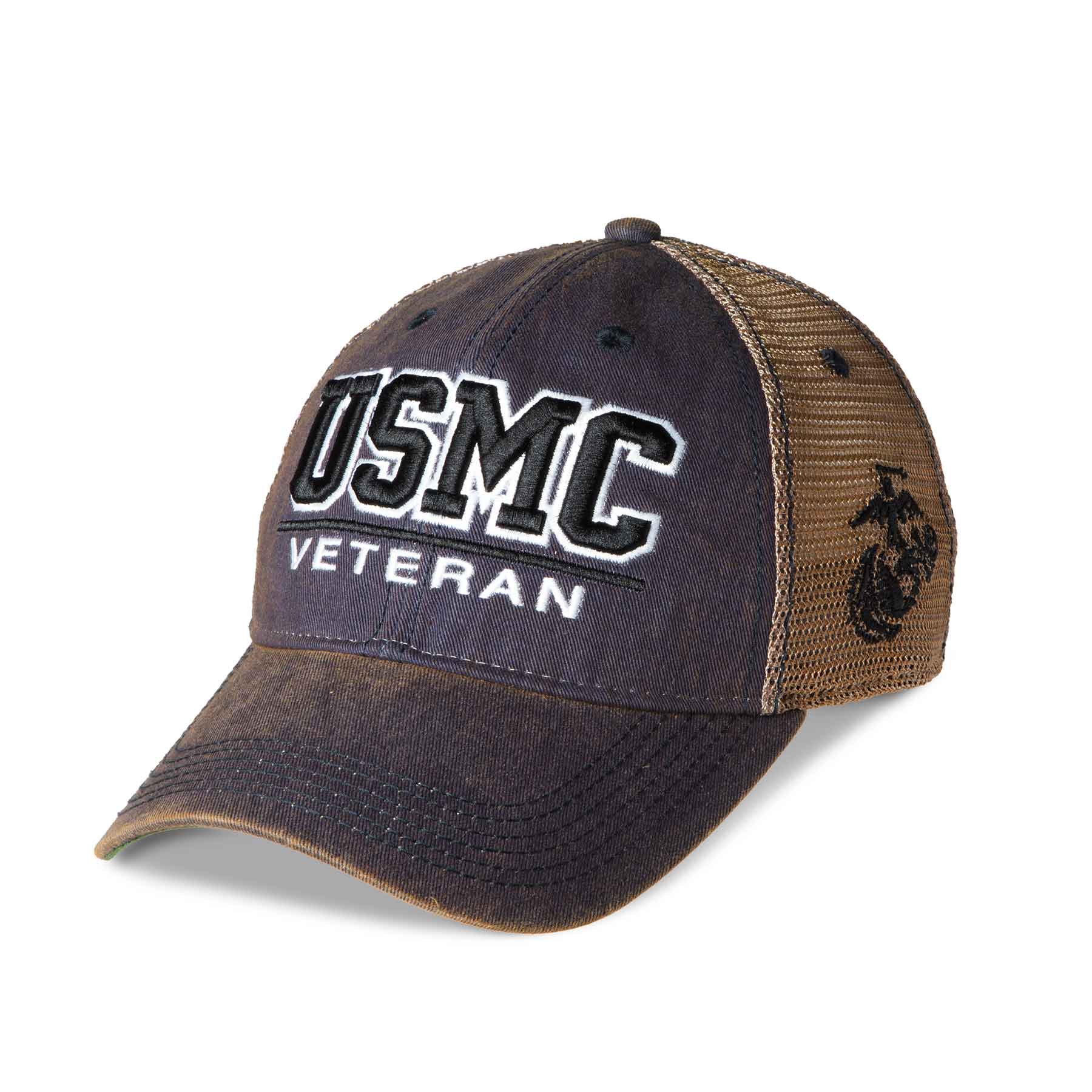 USMC Veteran Mesh Back Hat - Navy - Image 5