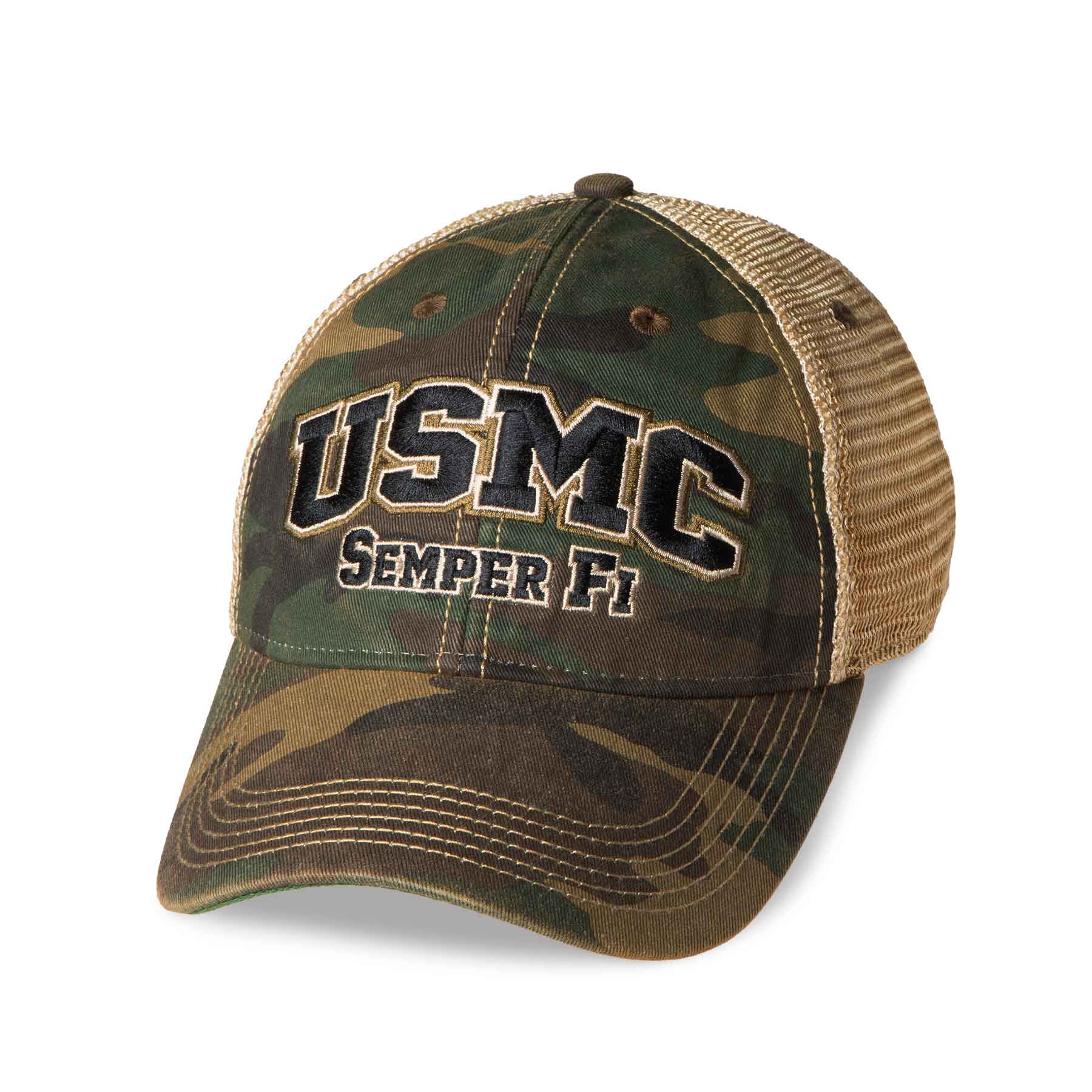 USMC Semper Fi Camo Mesh Back Hat
