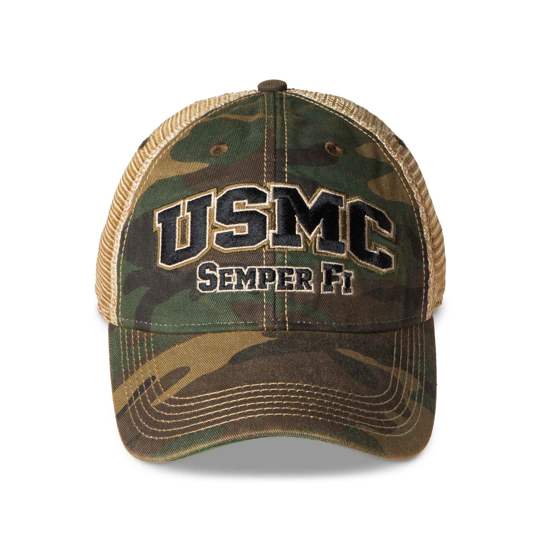 USMC Semper Fi Camo Mesh Back Hat - Image 4