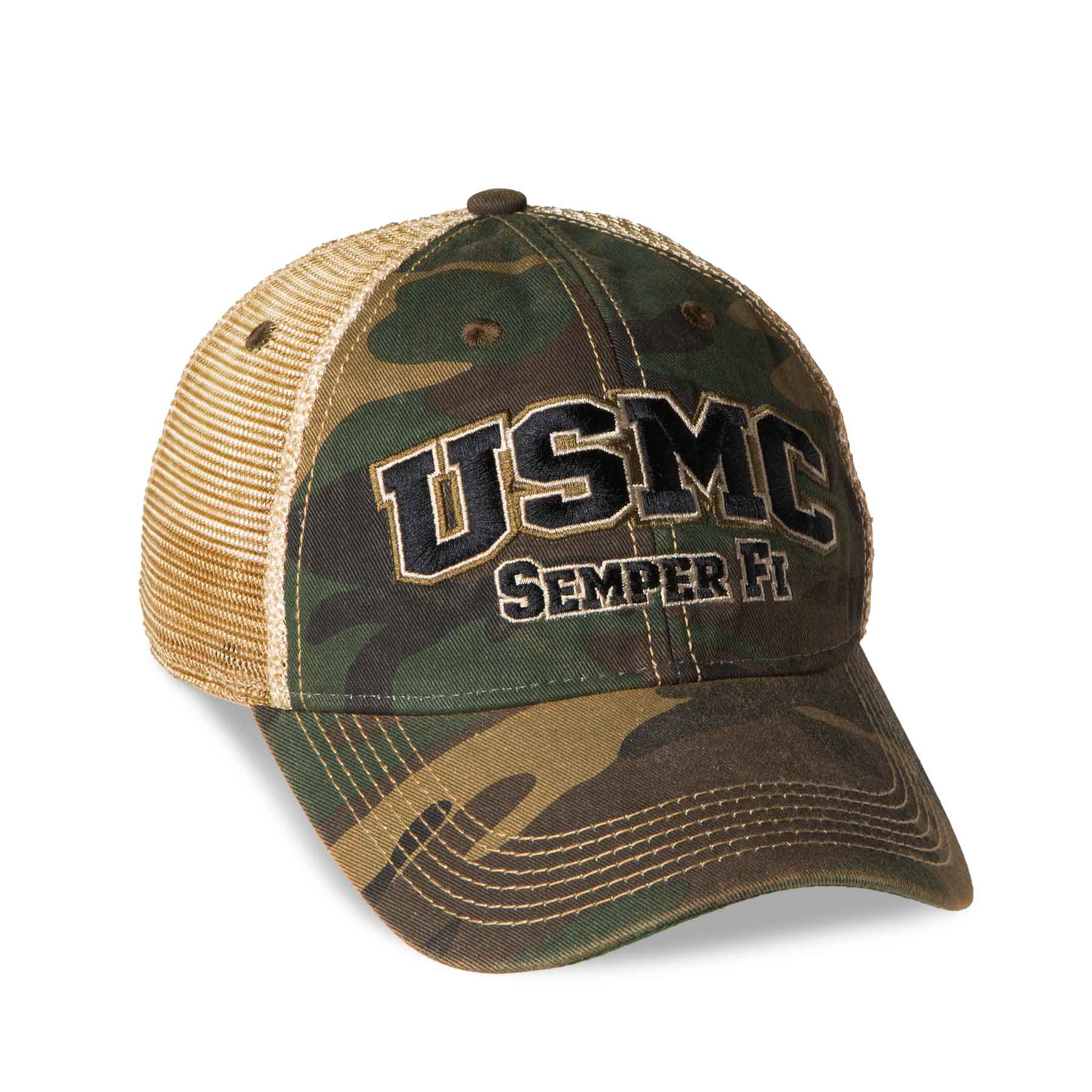 USMC Semper Fi Camo Mesh Back Hat - Image 5