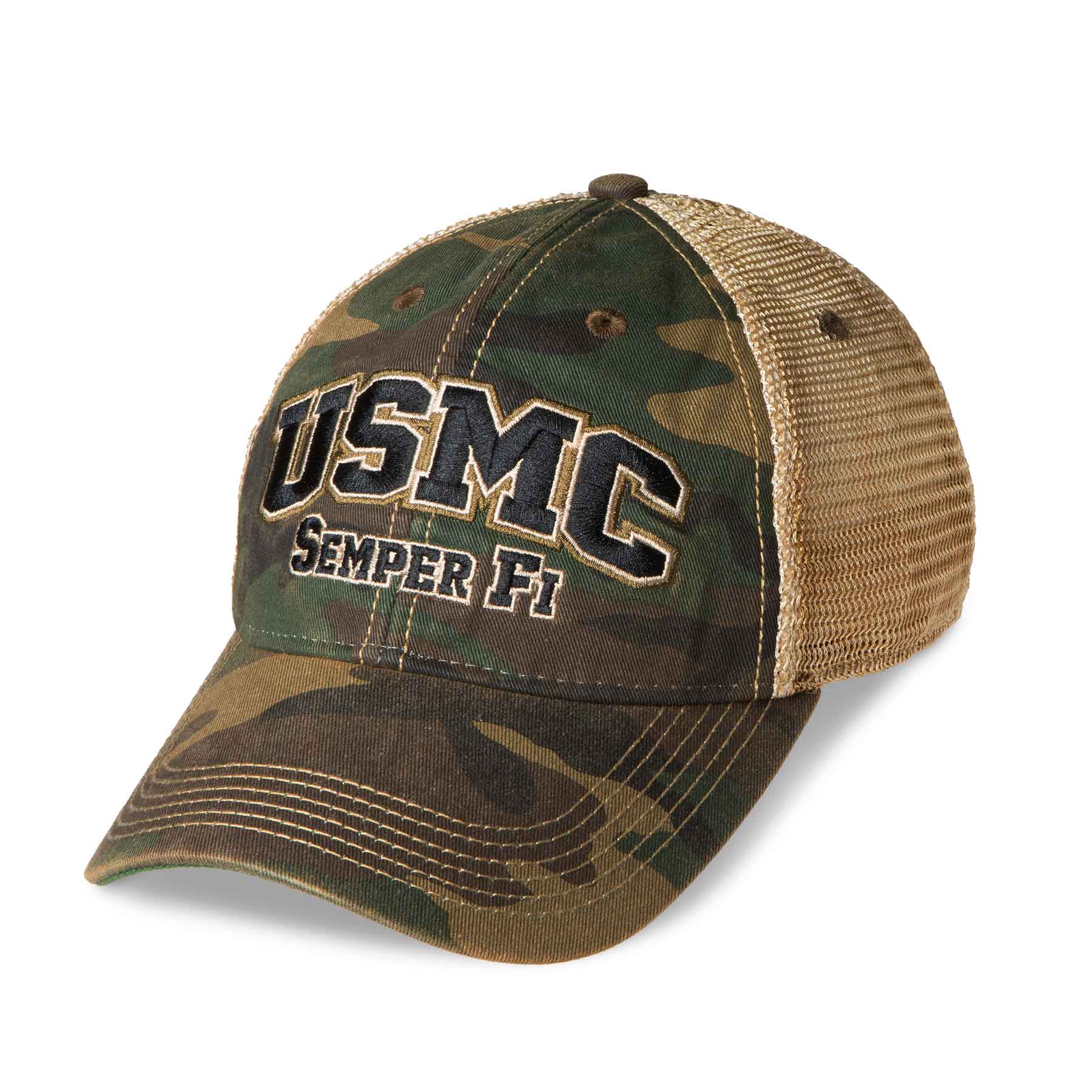 USMC Semper Fi Camo Mesh Back Hat - Image 7
