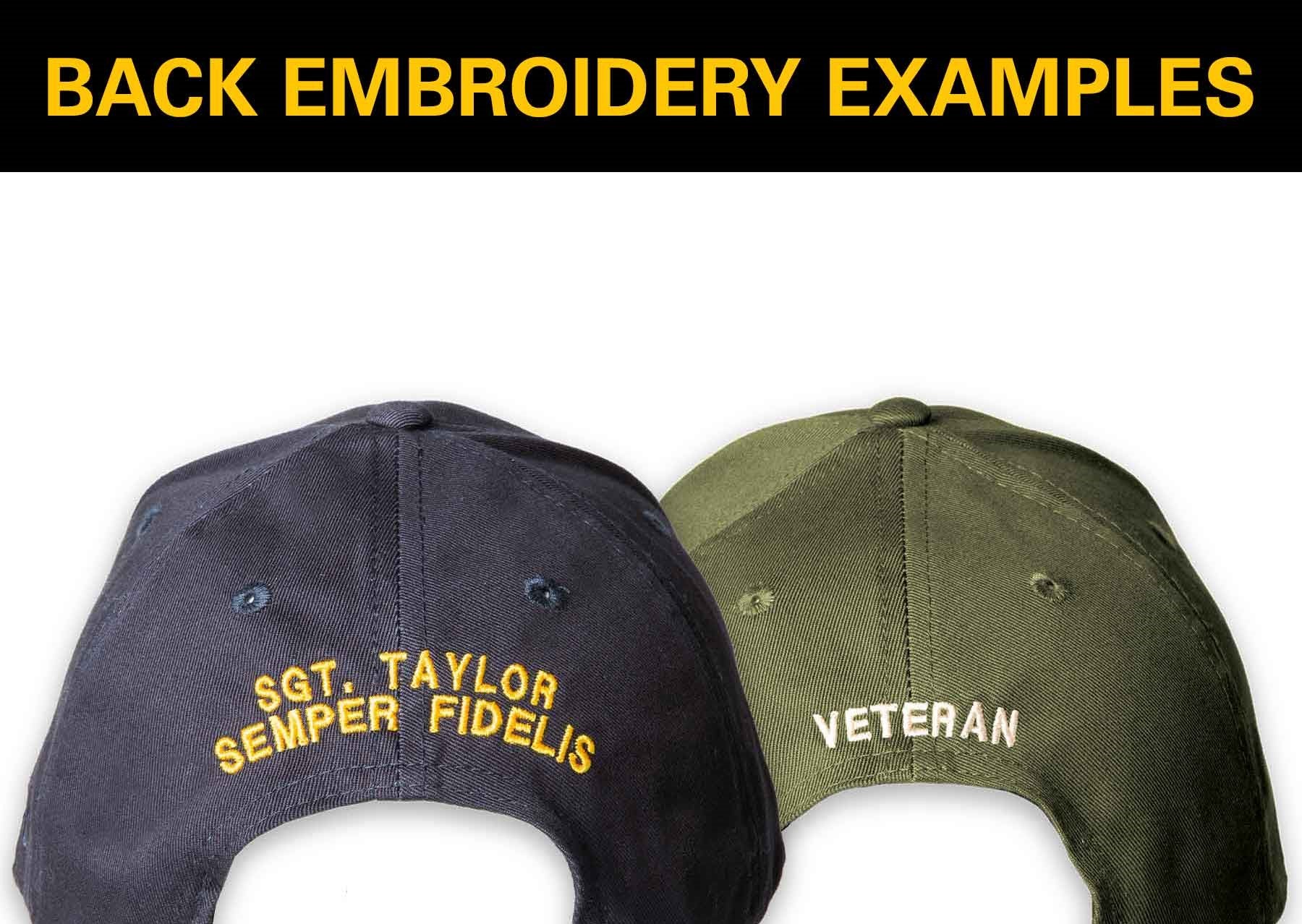 USMC Veteran Choose Your Rank Hat - Black - Image 9