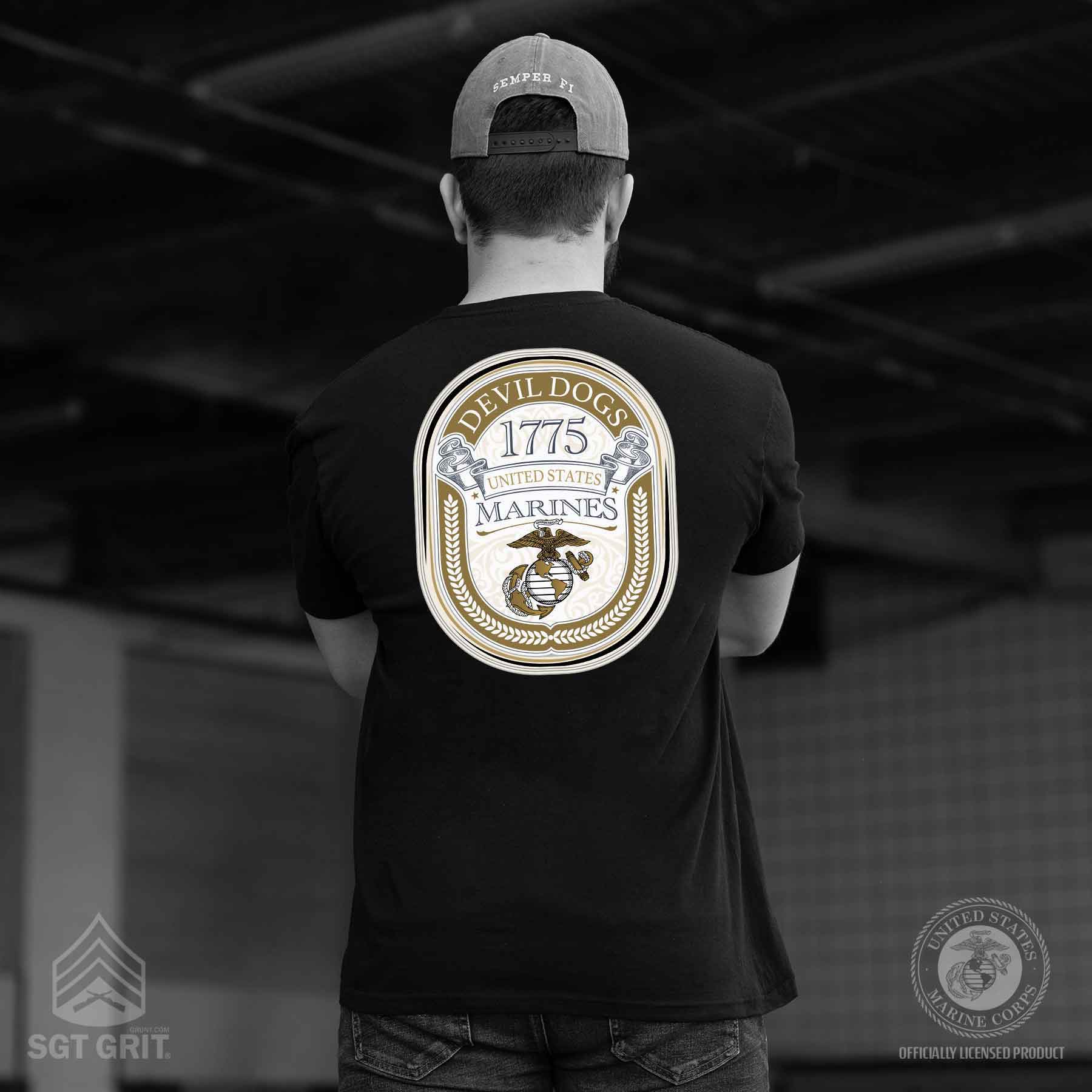 Devil Dogs 1775 USMC T-shirt- Back Design - Image 13