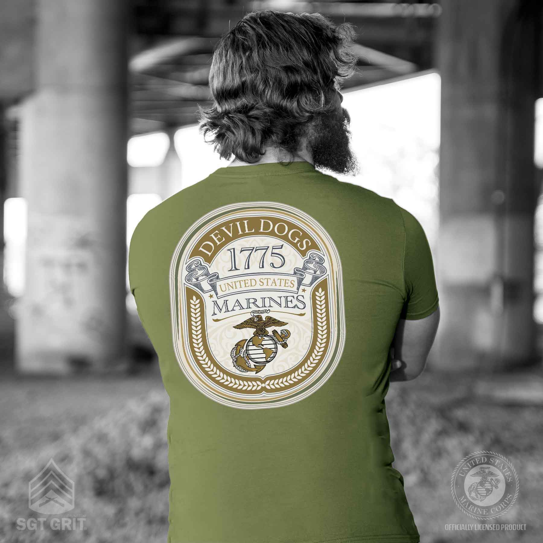 Devil Dogs 1775 USMC T-shirt- Back Design - Image 6