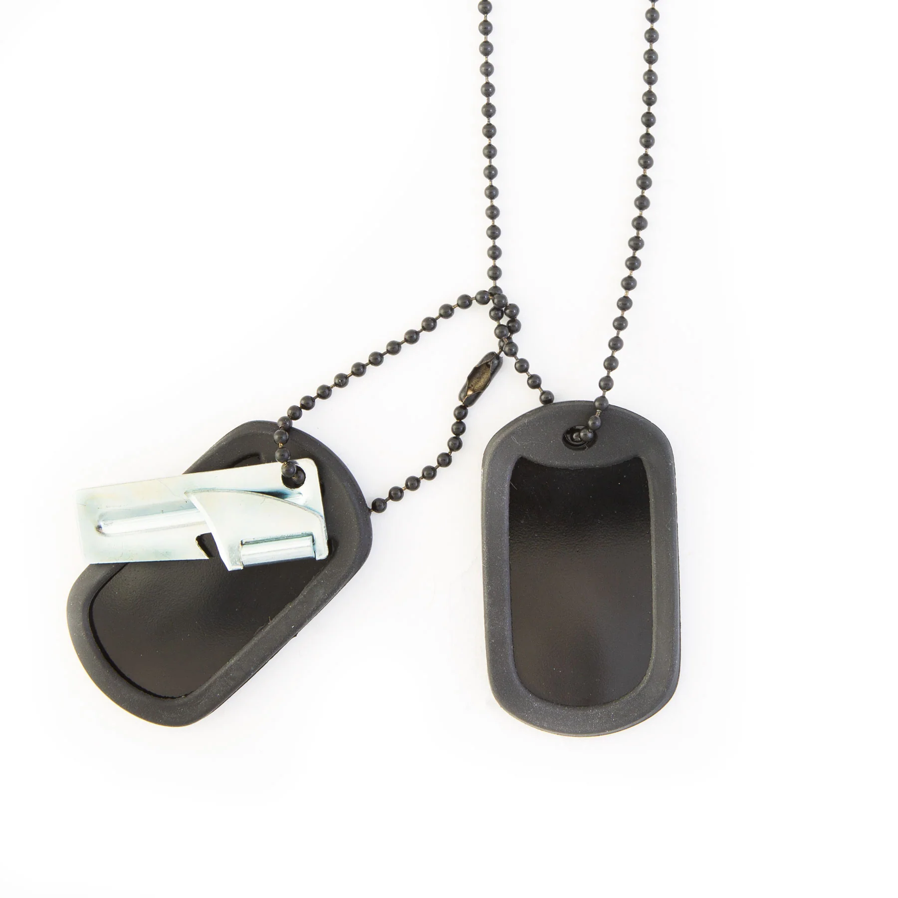 Black Stainless Steel Dog Tags - Image 2