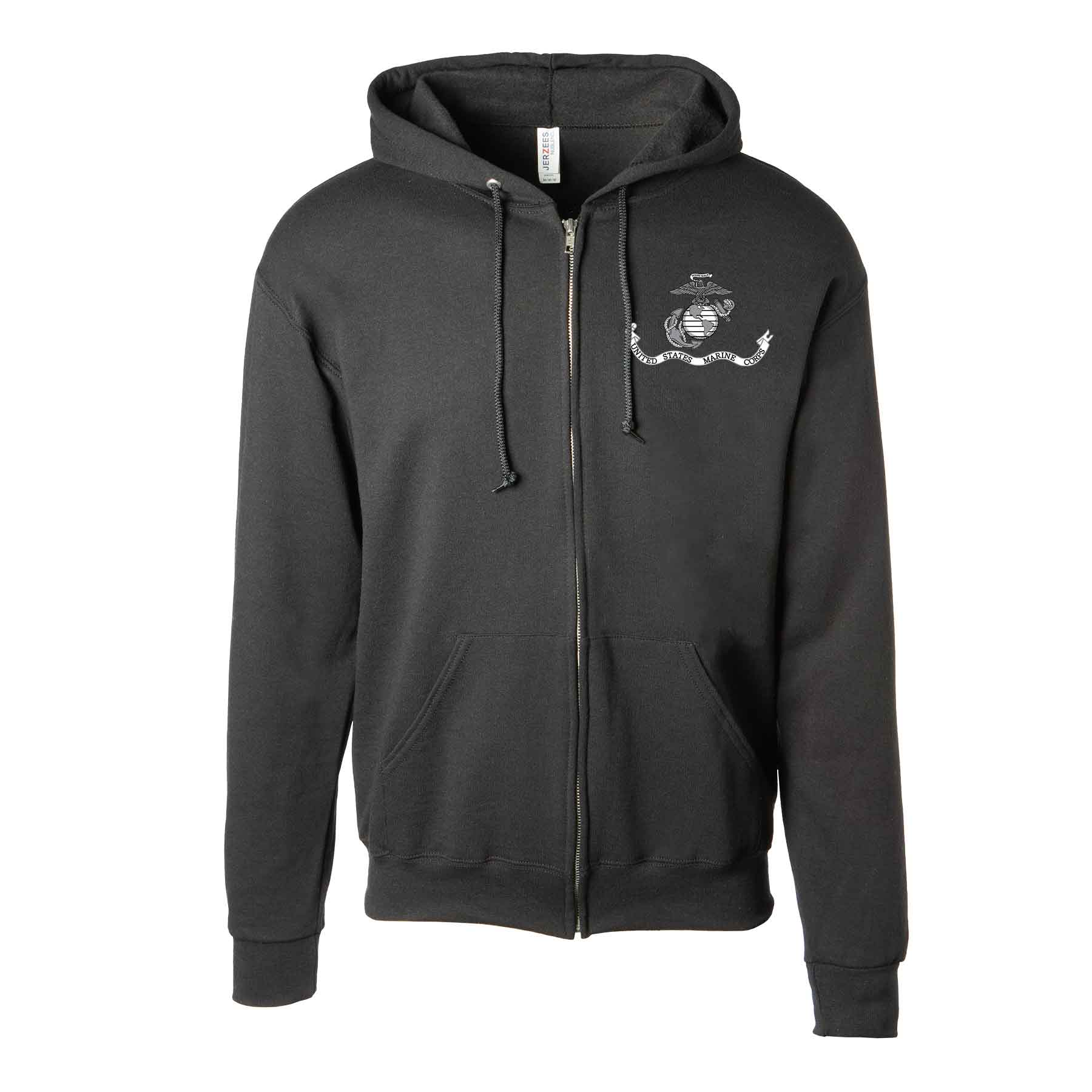 USMC Eagle, Globe, and Anchor Banner Full-zip Hoodie