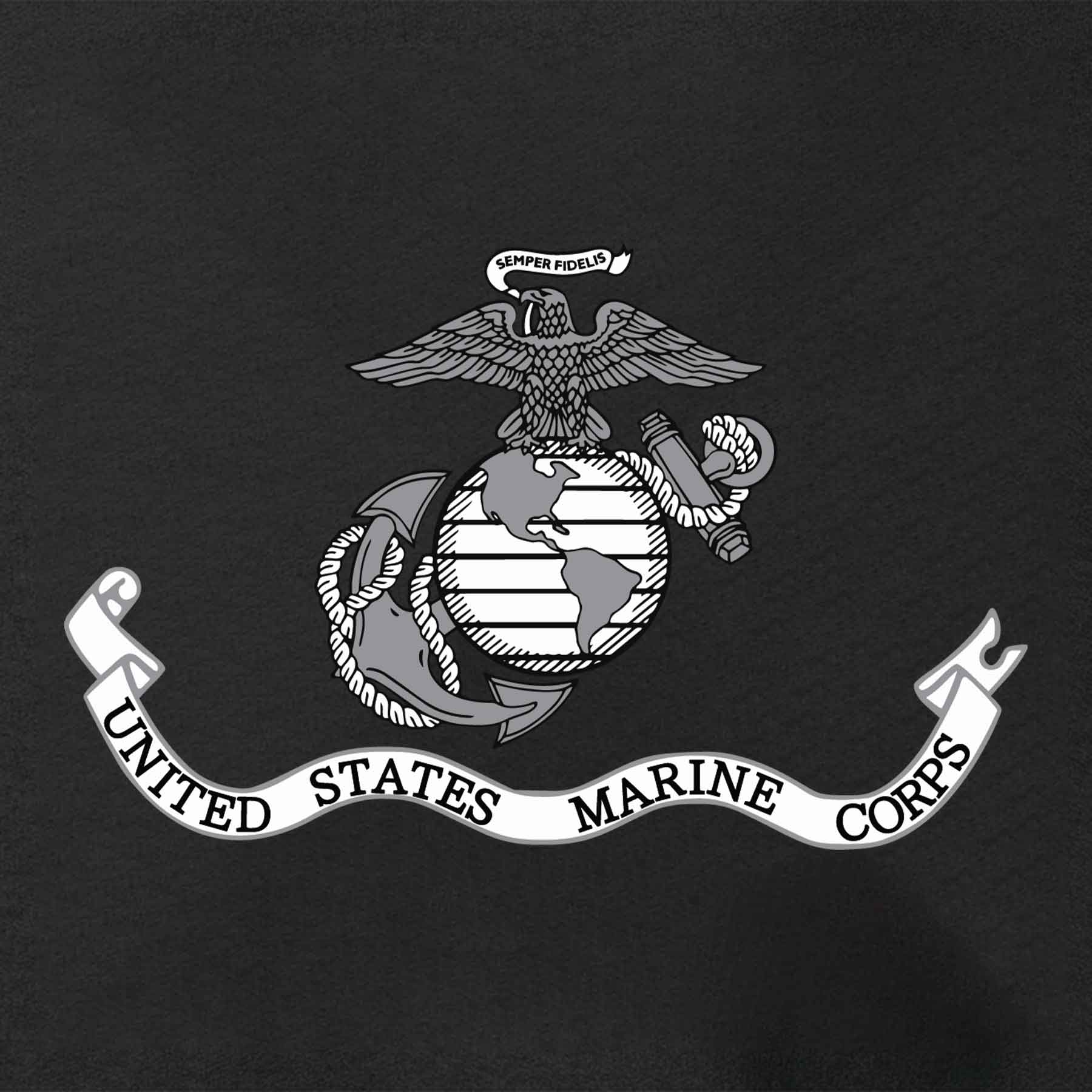 USMC Eagle, Globe, and Anchor Banner Full-zip Hoodie - Image 3