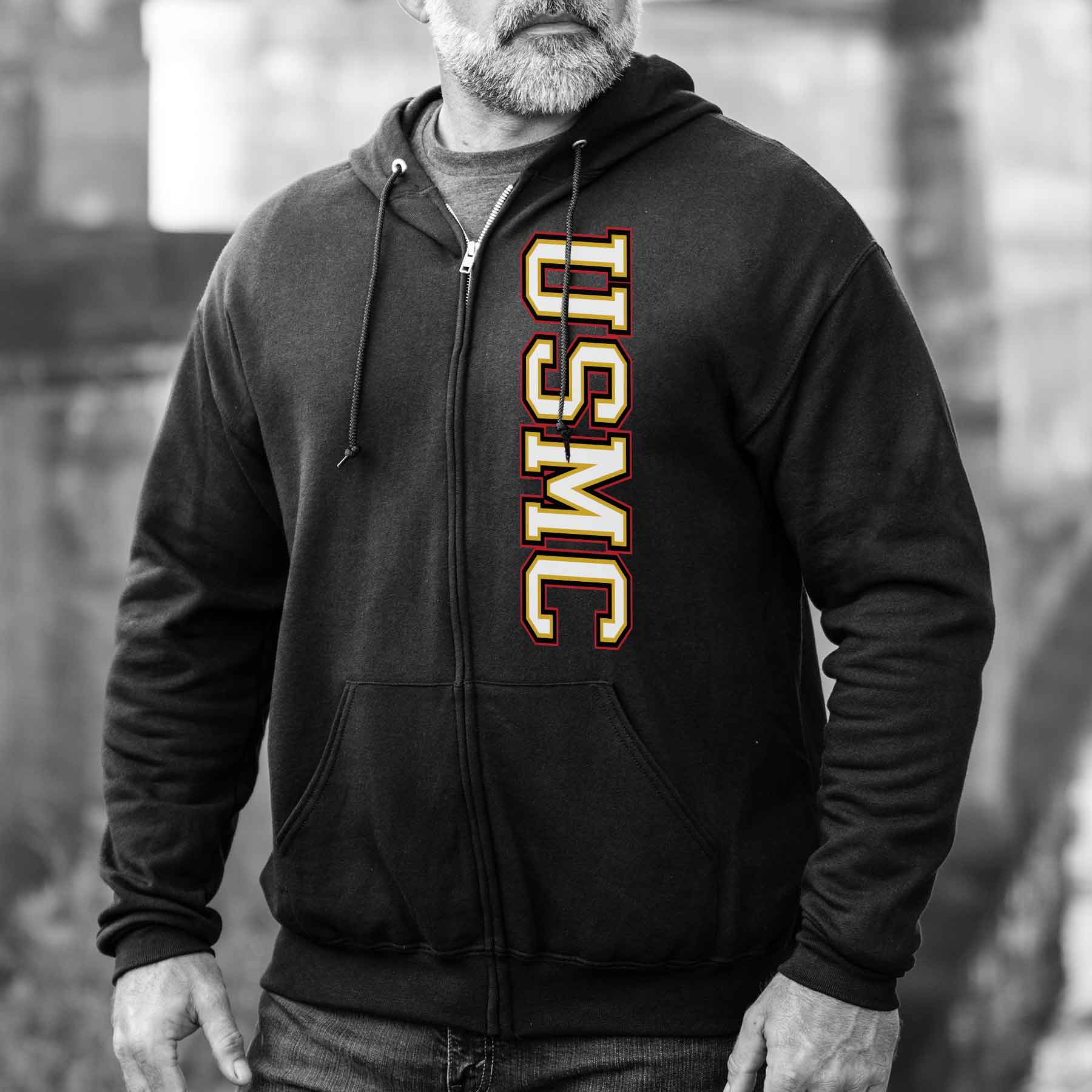 USMC Vertical Full-Zip Hoodie - Image 2