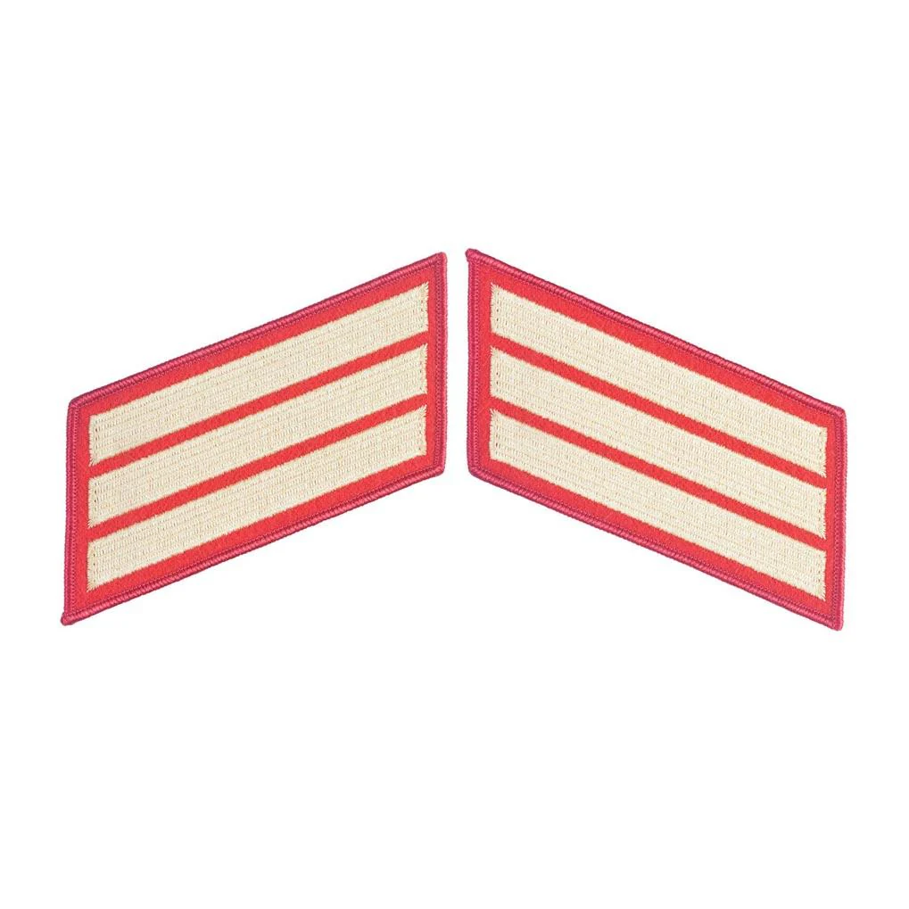 Gold on Red Female Service Stripes - Image 4
