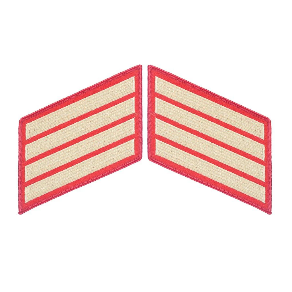 Gold on Red Female Service Stripes - Image 5