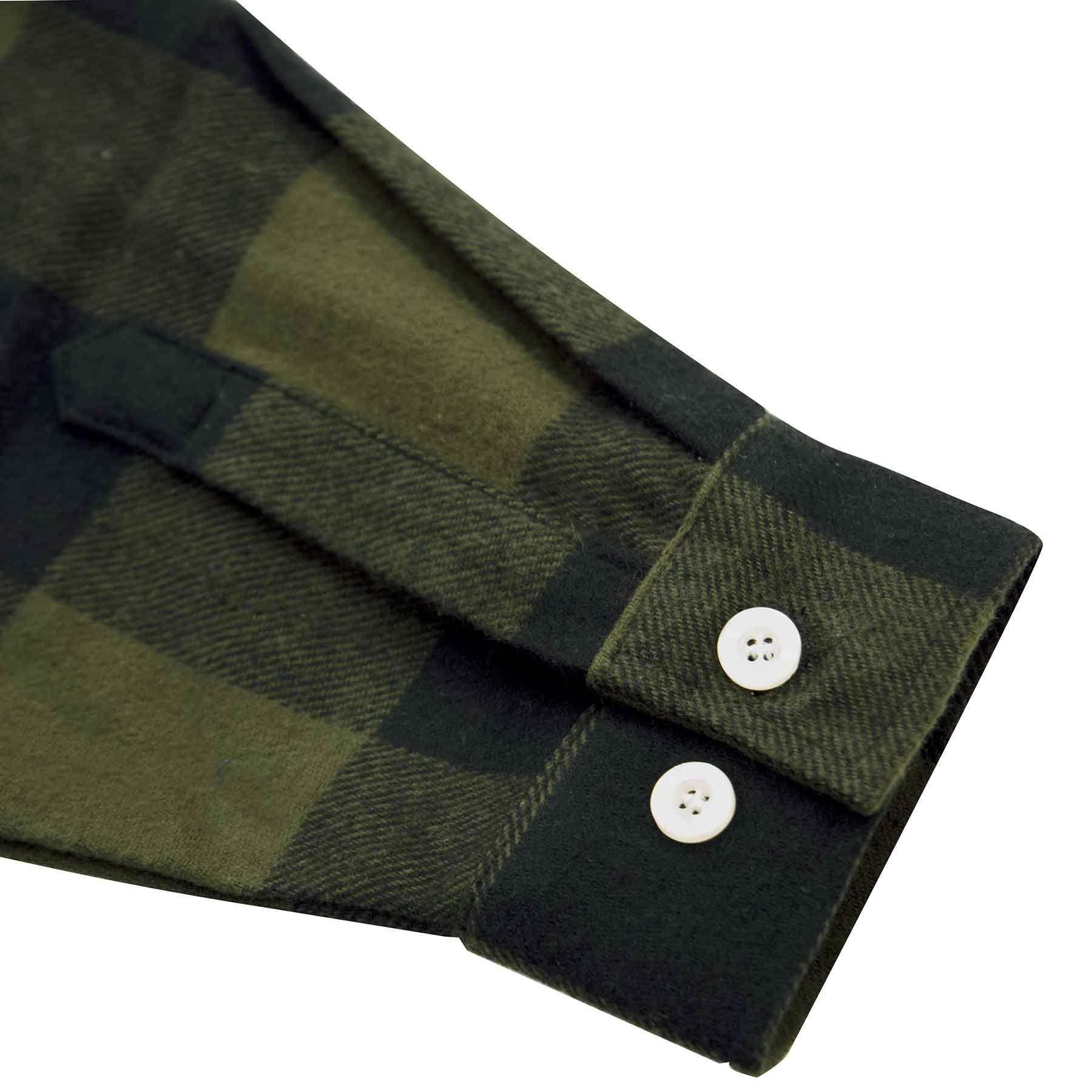 Extra Heavyweight Flannel Shirt- OD Green Plaid - Image 4