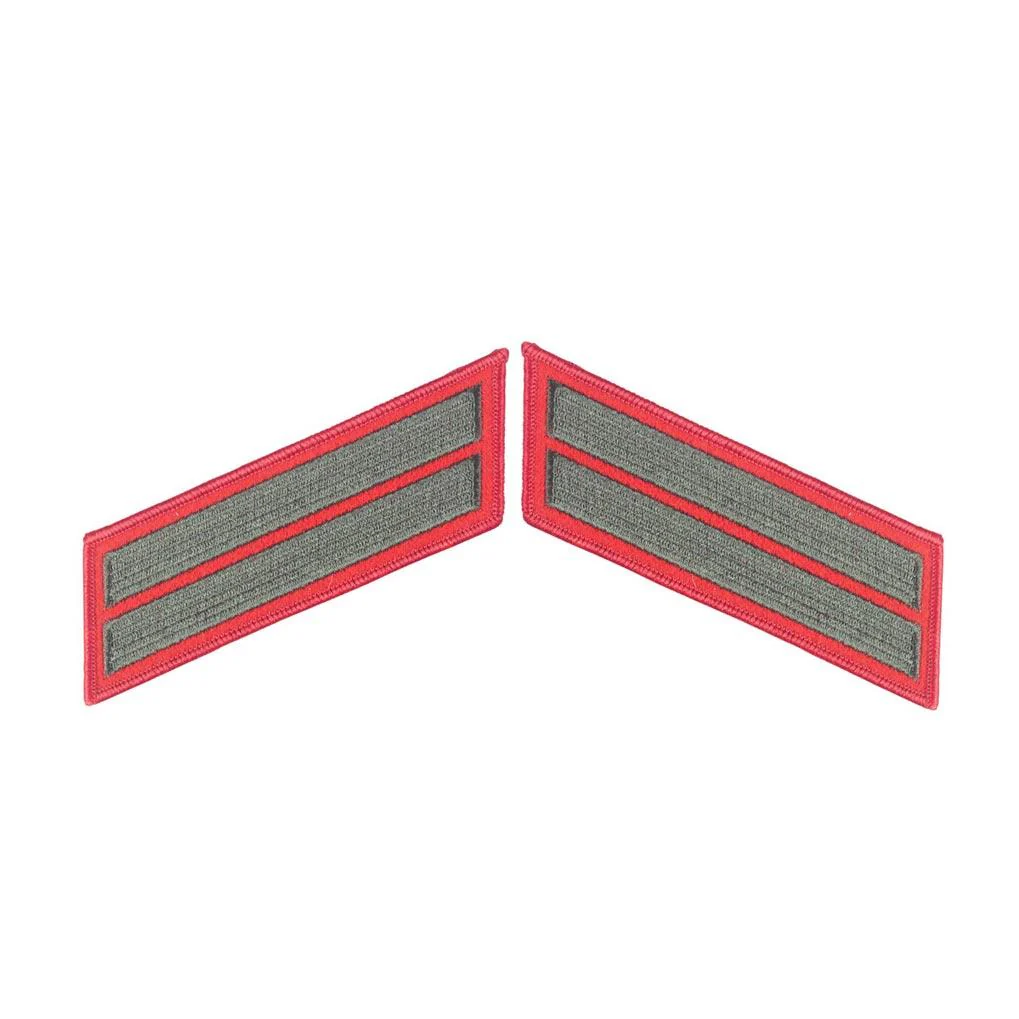 Green on Red Female Service Stripes - Image 3