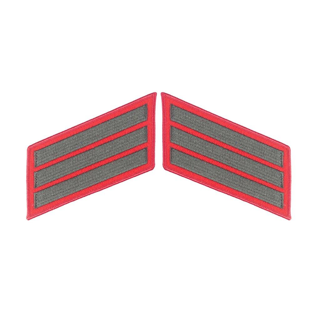 Green on Red Female Service Stripes - Image 4