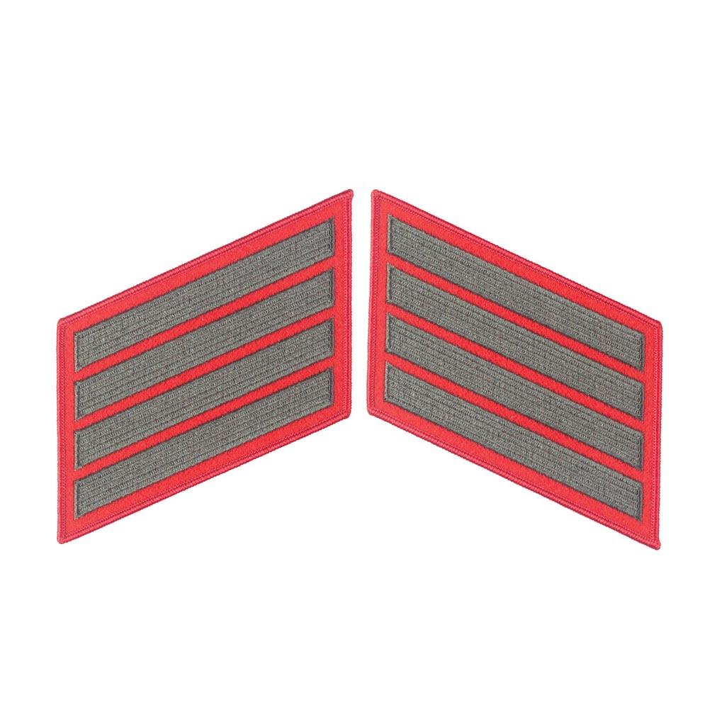 Green on Red Female Service Stripes - Image 5