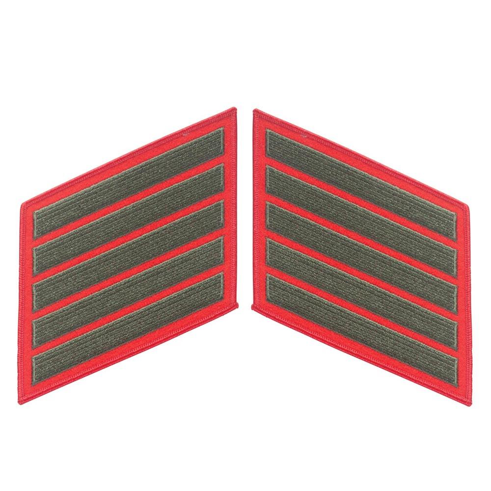 Green on Red Female Service Stripes - Image 6